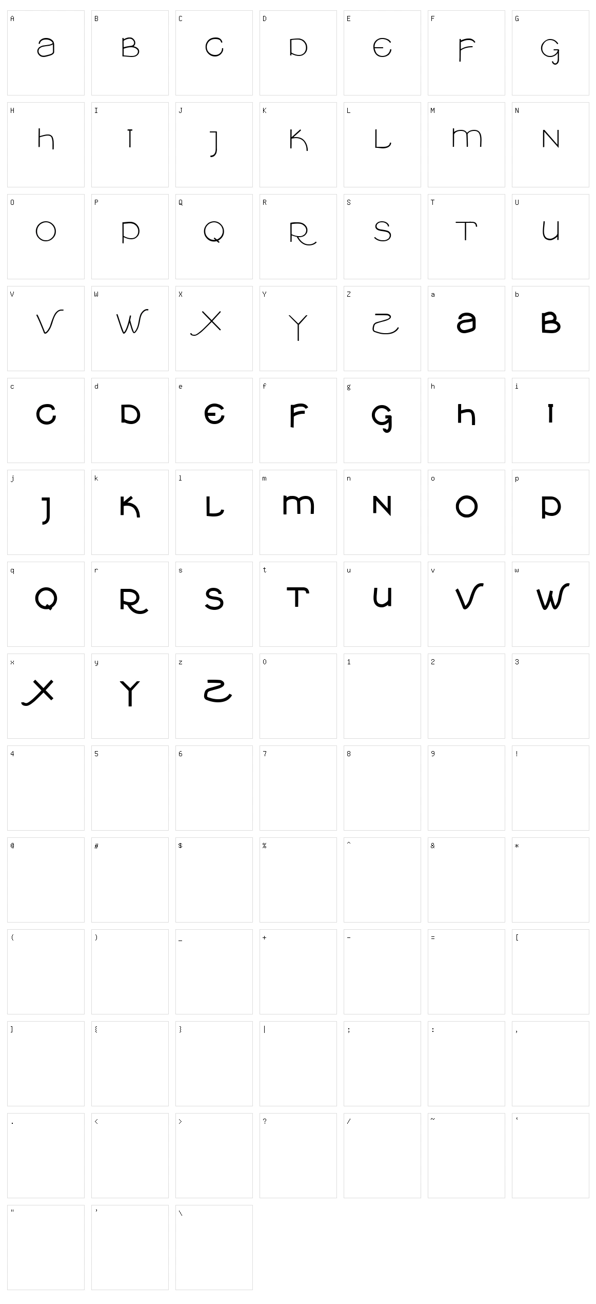 VTKS Clean Character Set