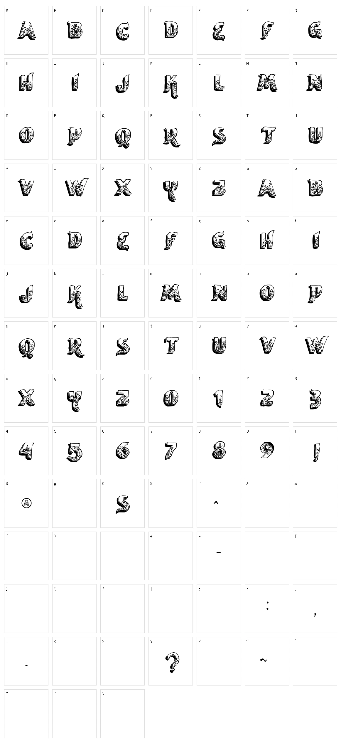 VTKS Encantar Character Set