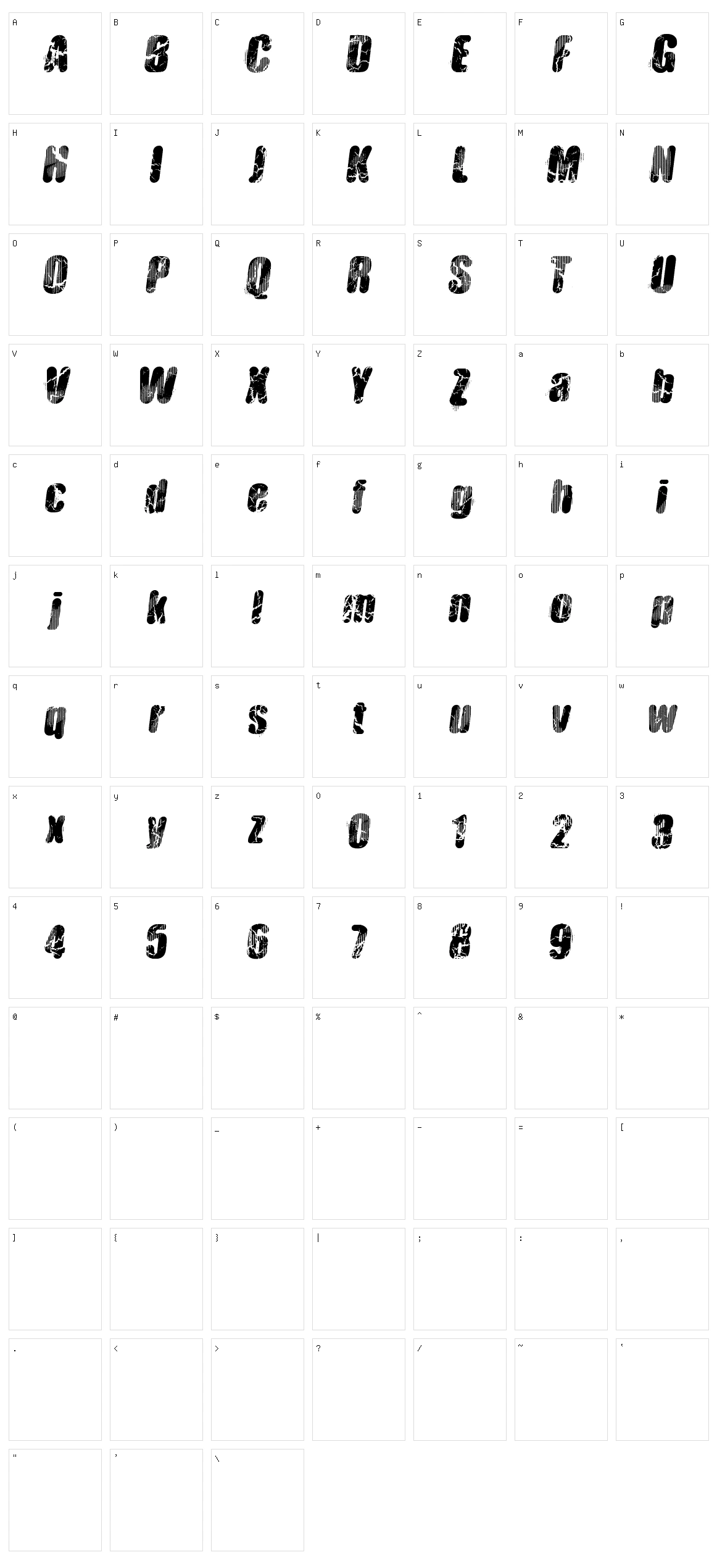 Vtks Hardness Character Set
