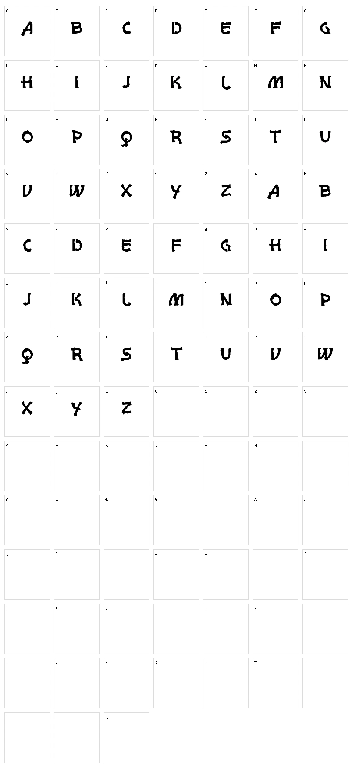 VTKS White Page Character Set