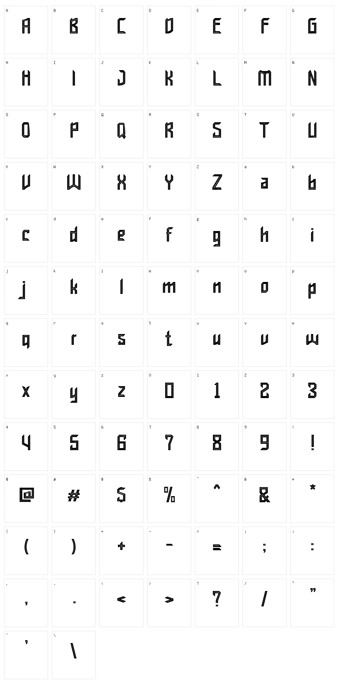 Wakolltu Character Set