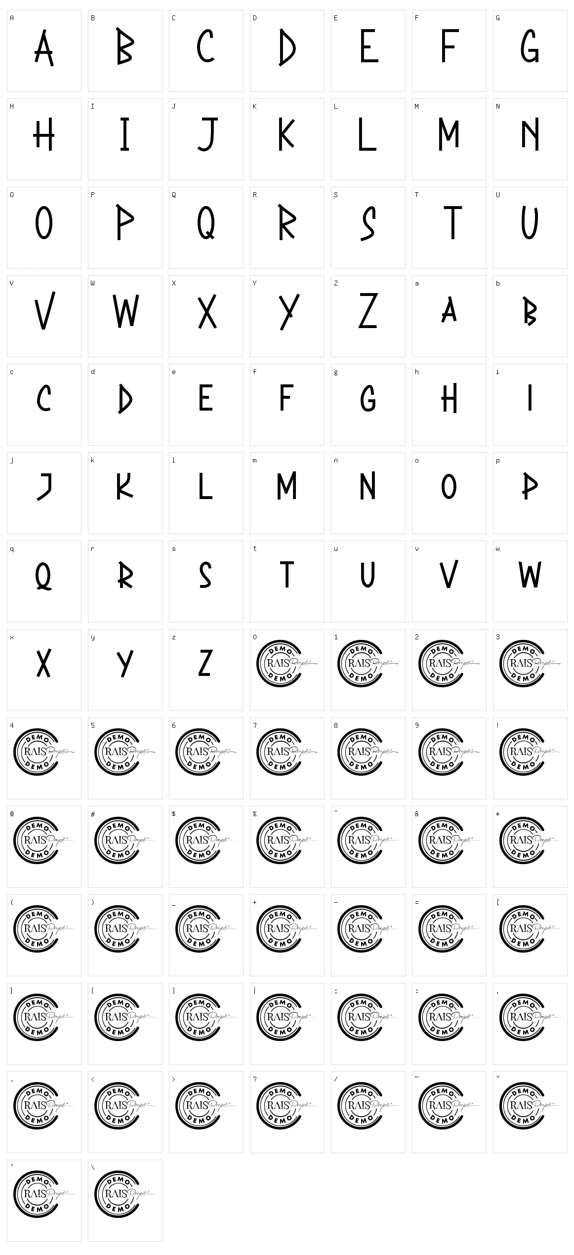 Wallaroo Character Set