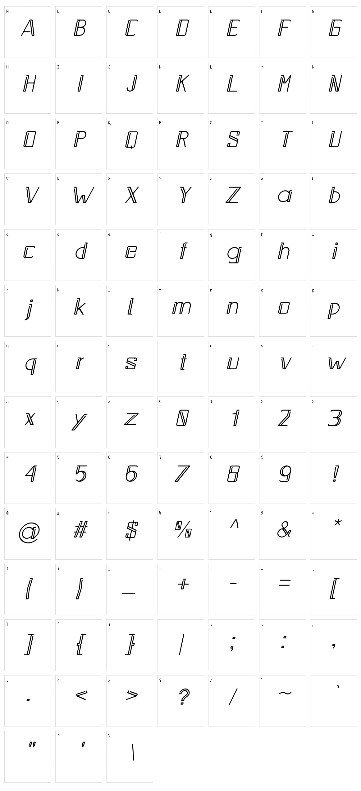 Walterson Character Set