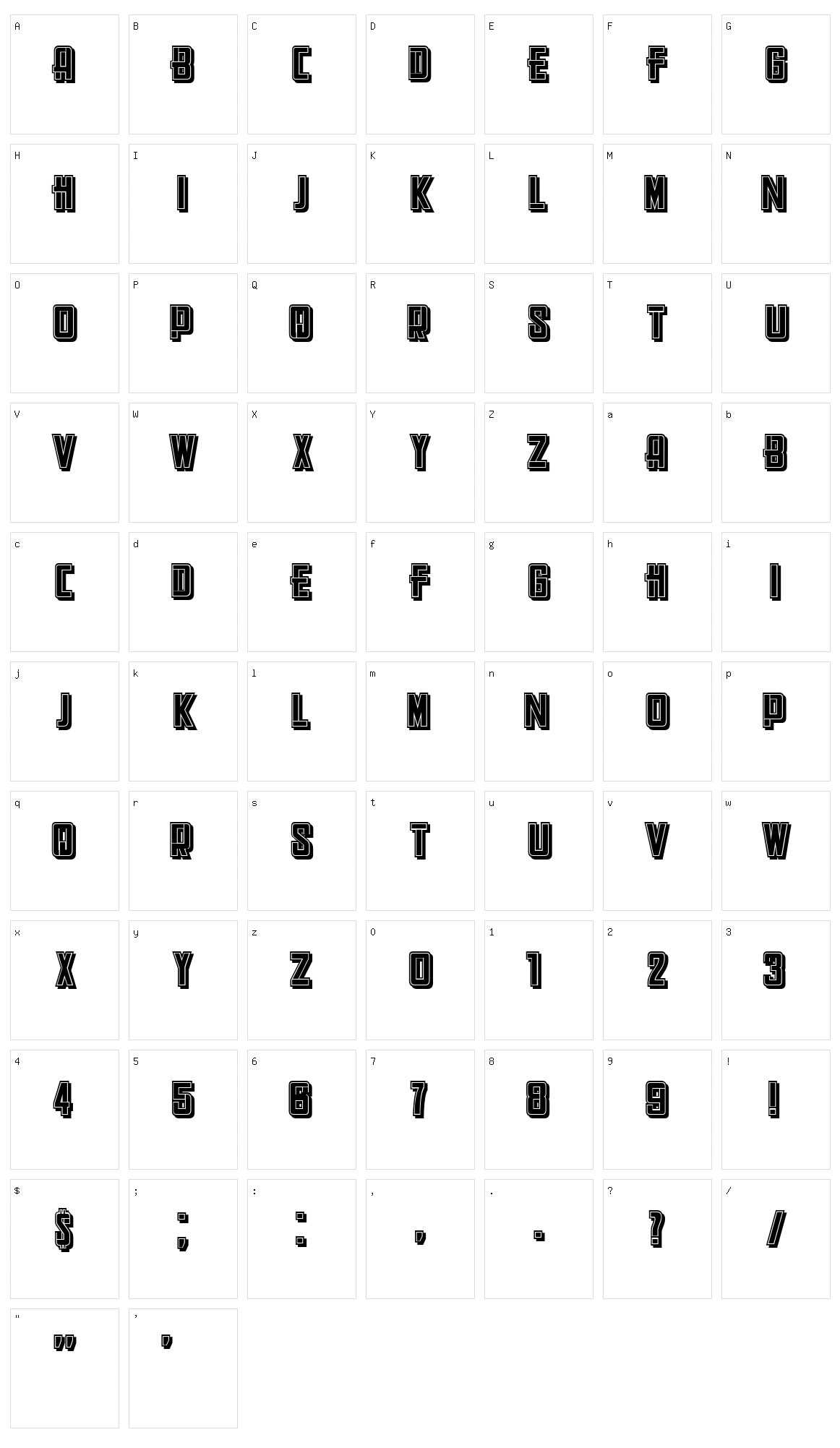 Washington Character Set