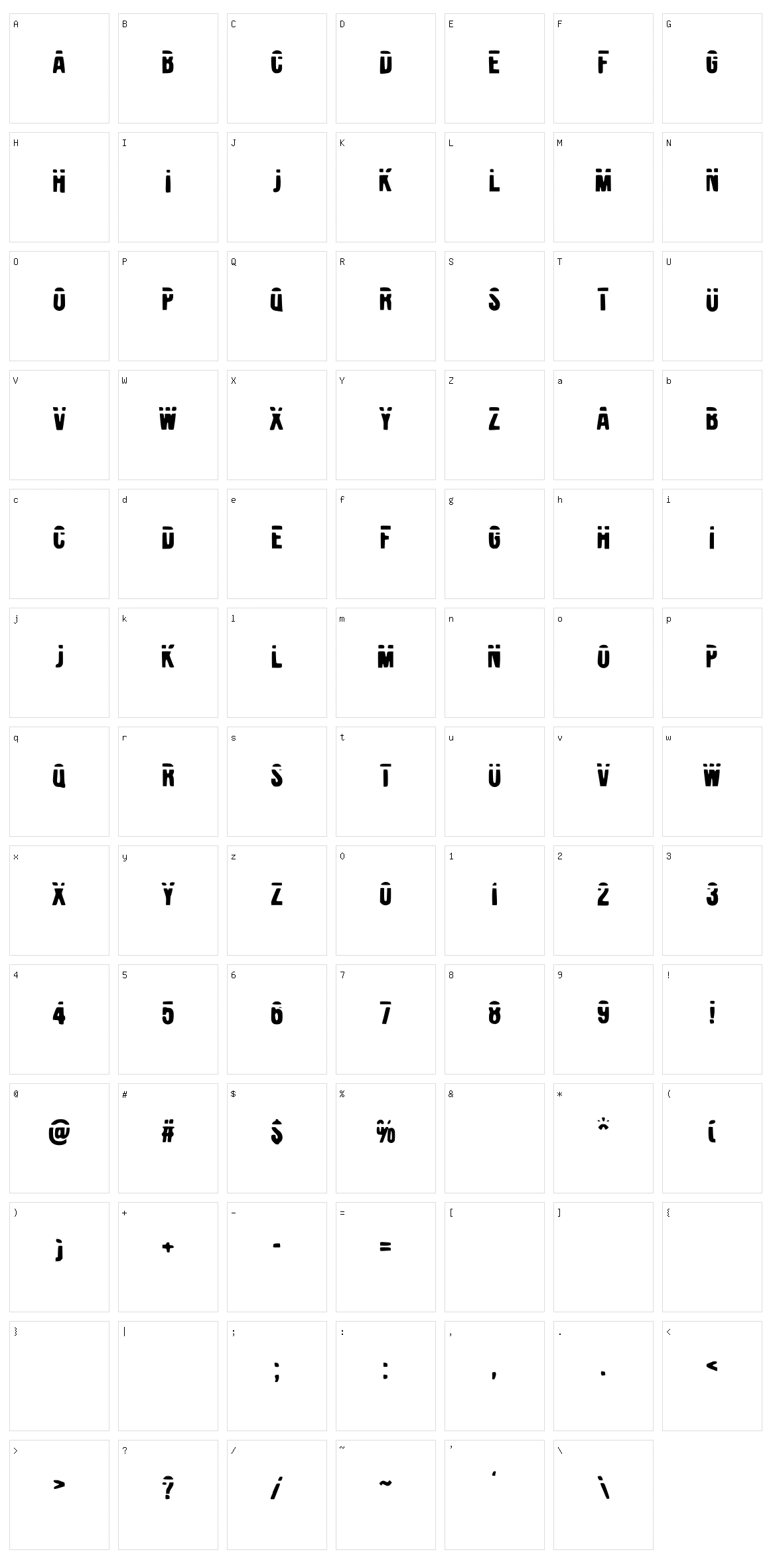 Waterline Character Set