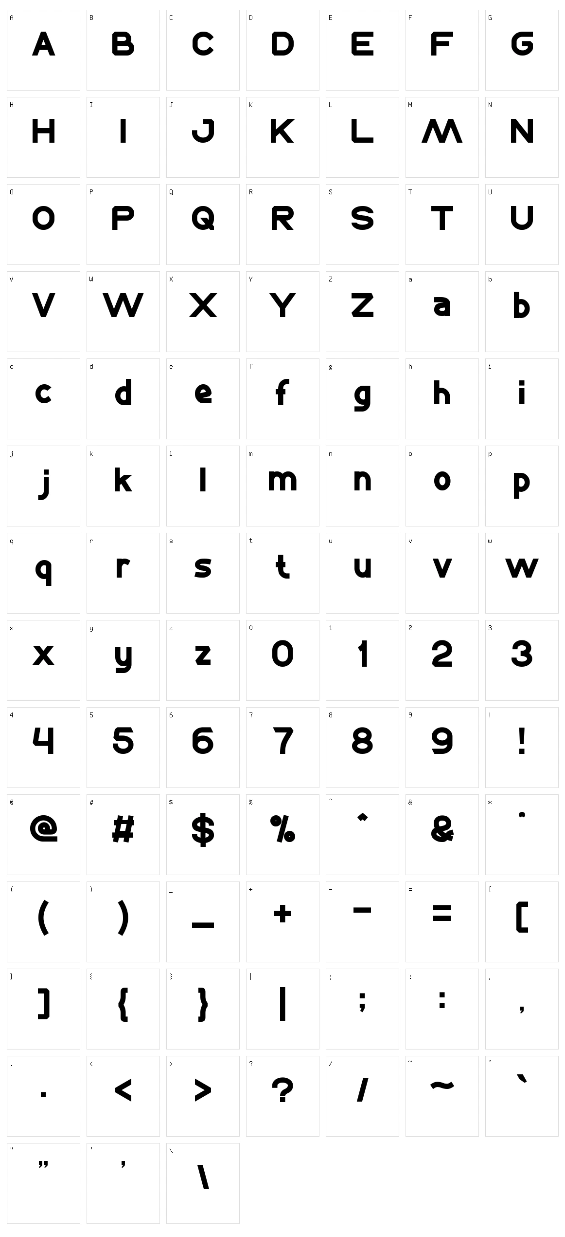 West Java Character Set