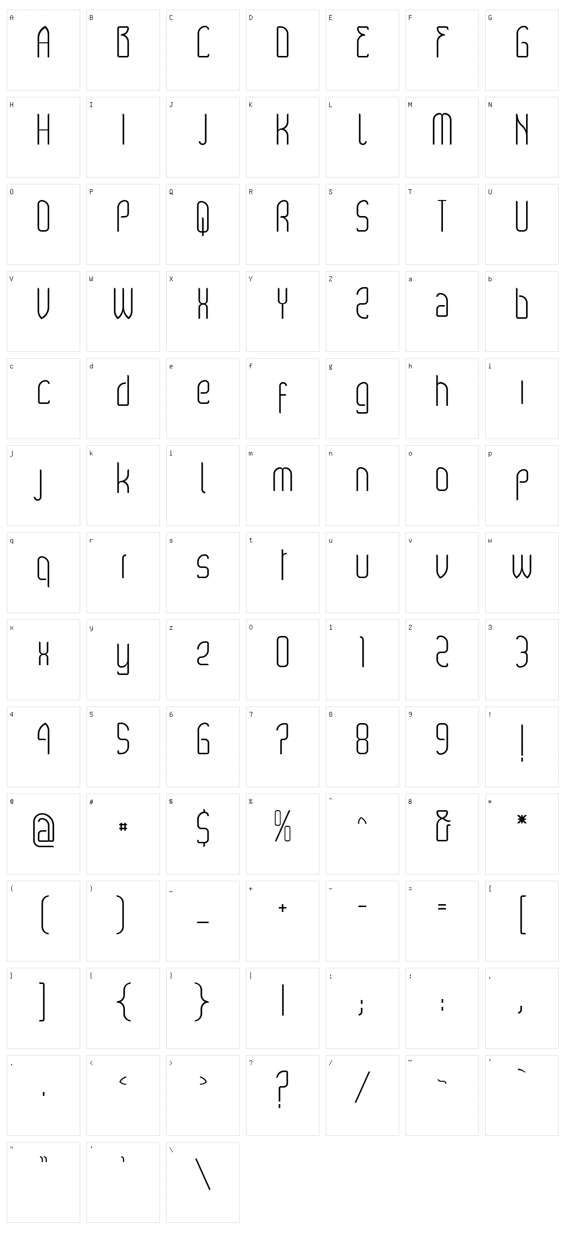 Wex Character Set