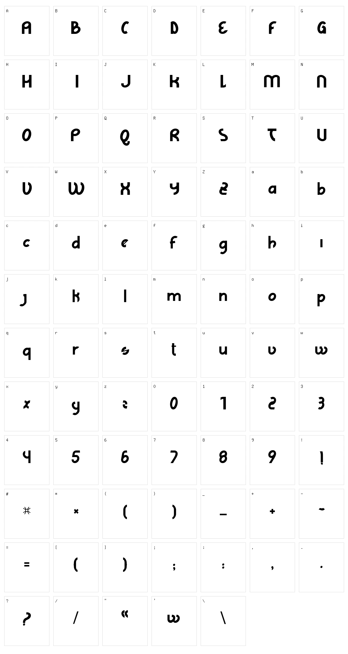 WFF Lage Grafica Character Set
