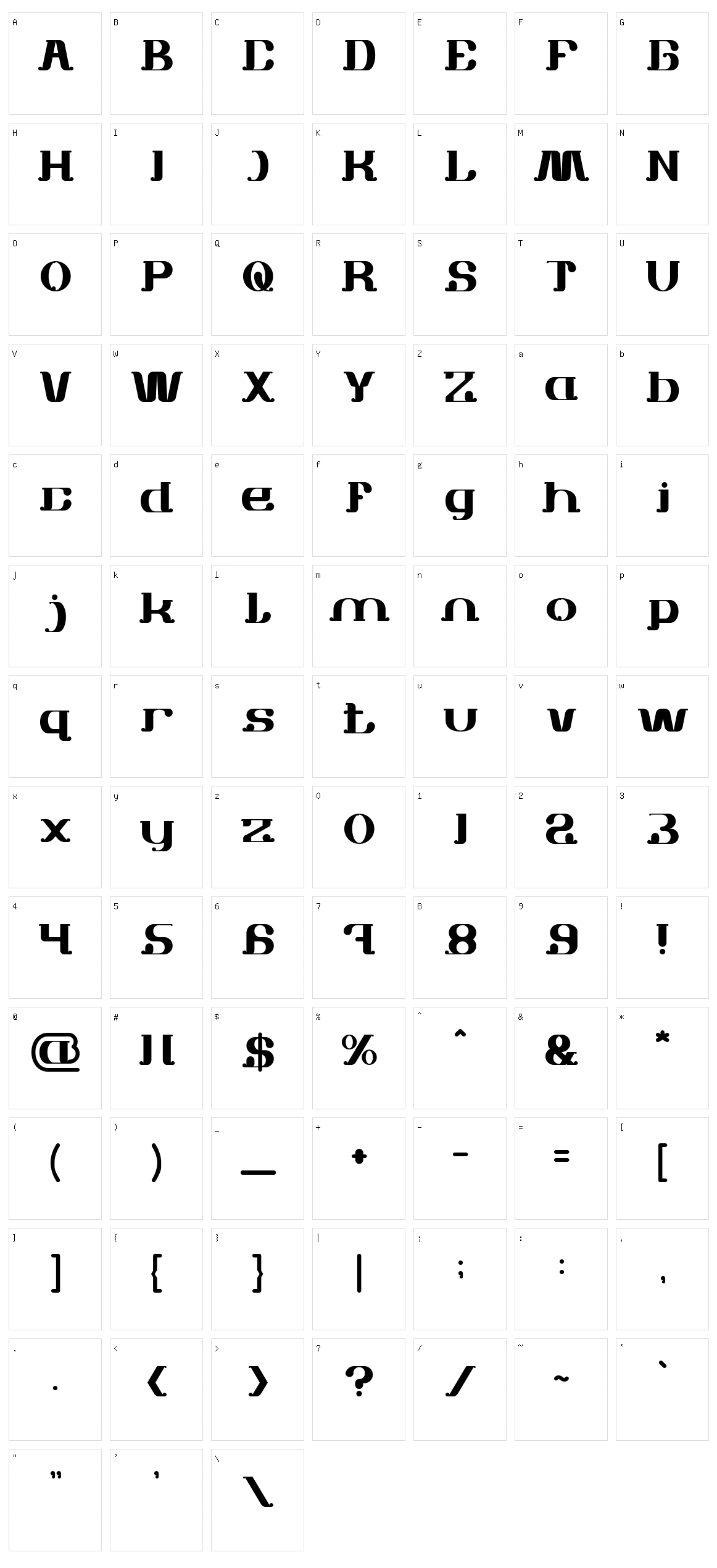 White Sock Character Set