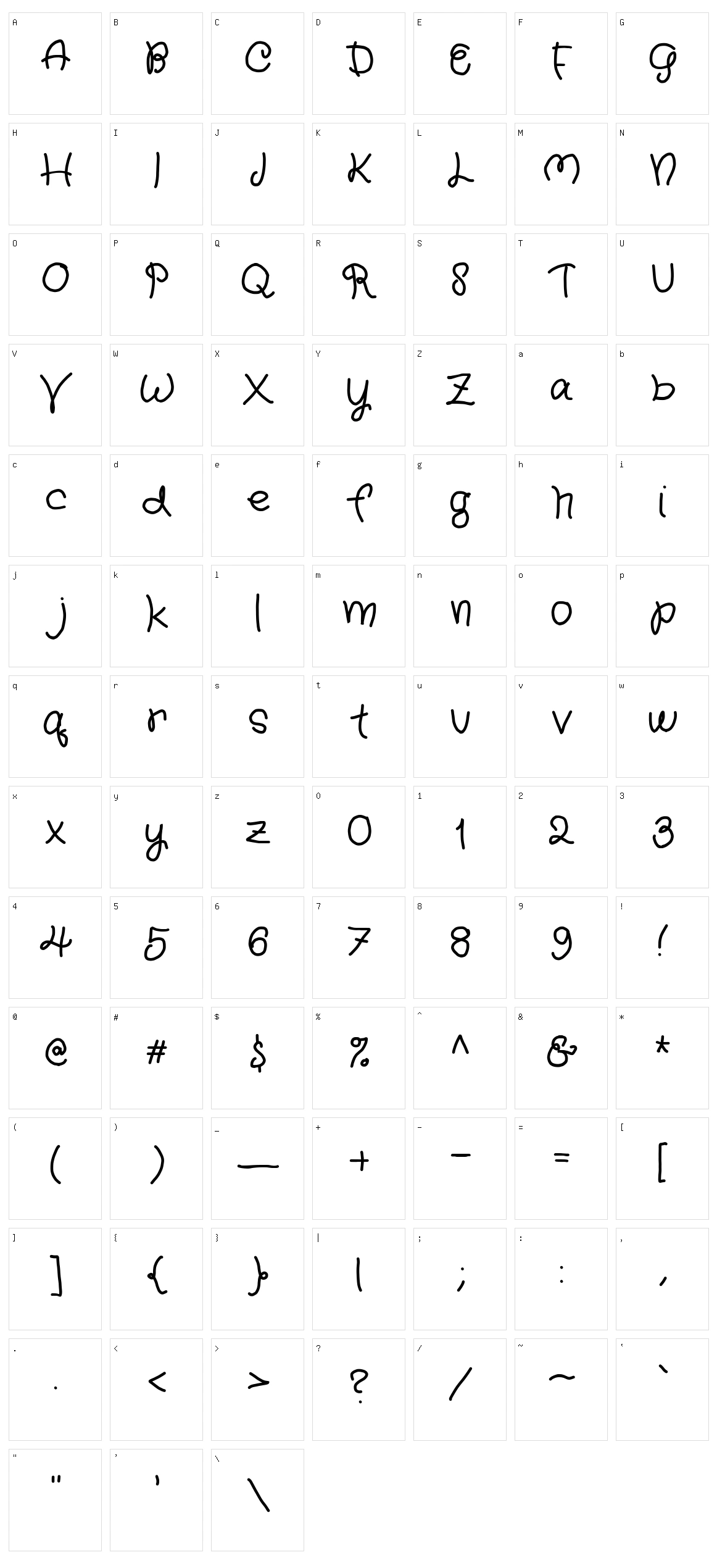 Kidergarden Character Set