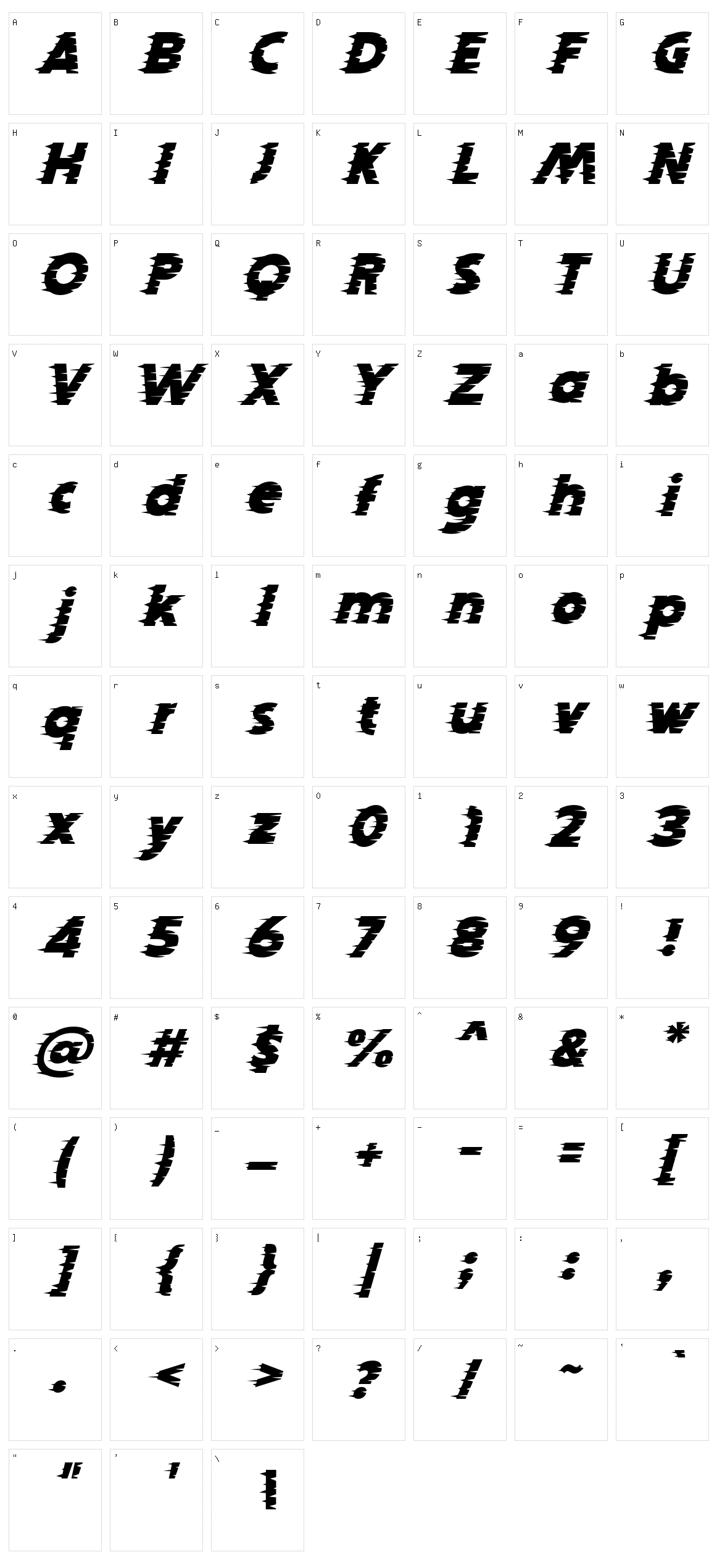 Wind Creek Character Set