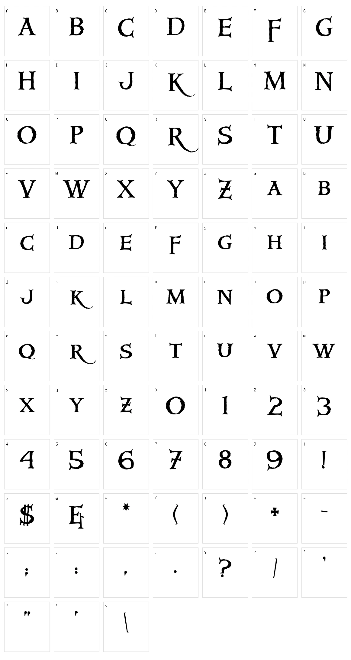 Windlass Character Set