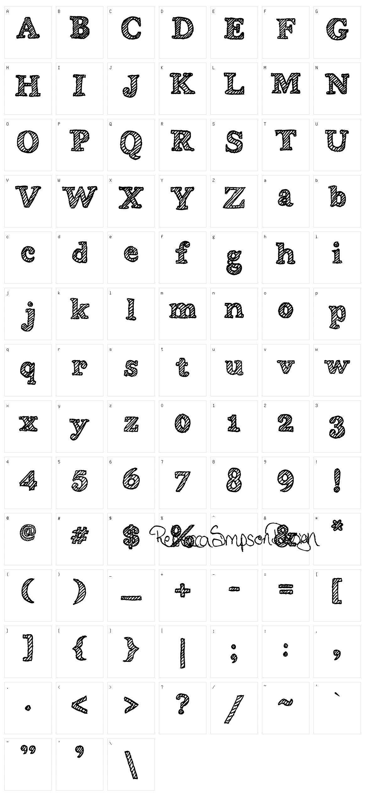 Wobbly Bob Character Set