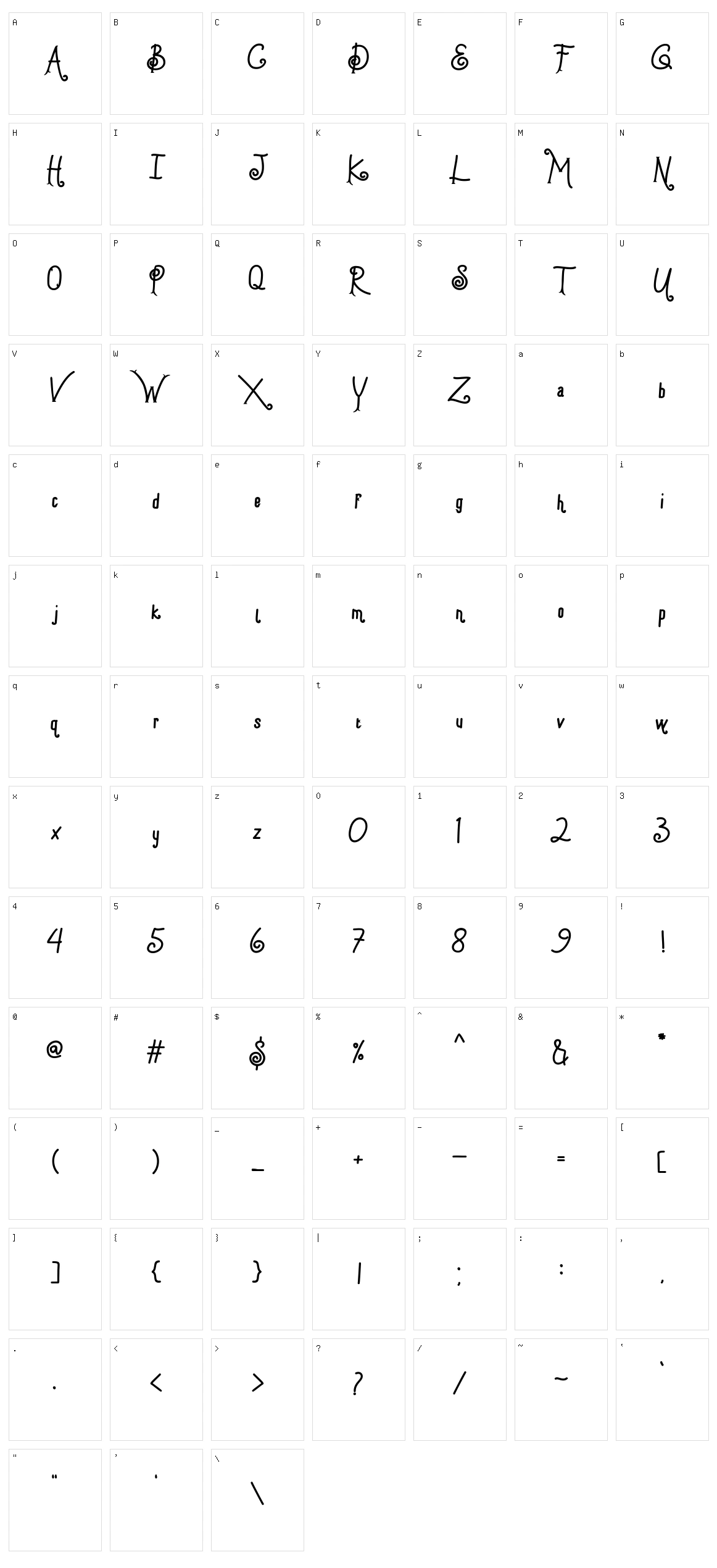 Worn Path Character Set