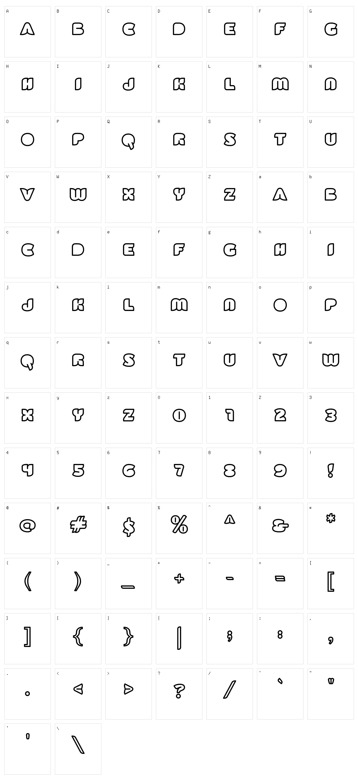 Wowo Character Set