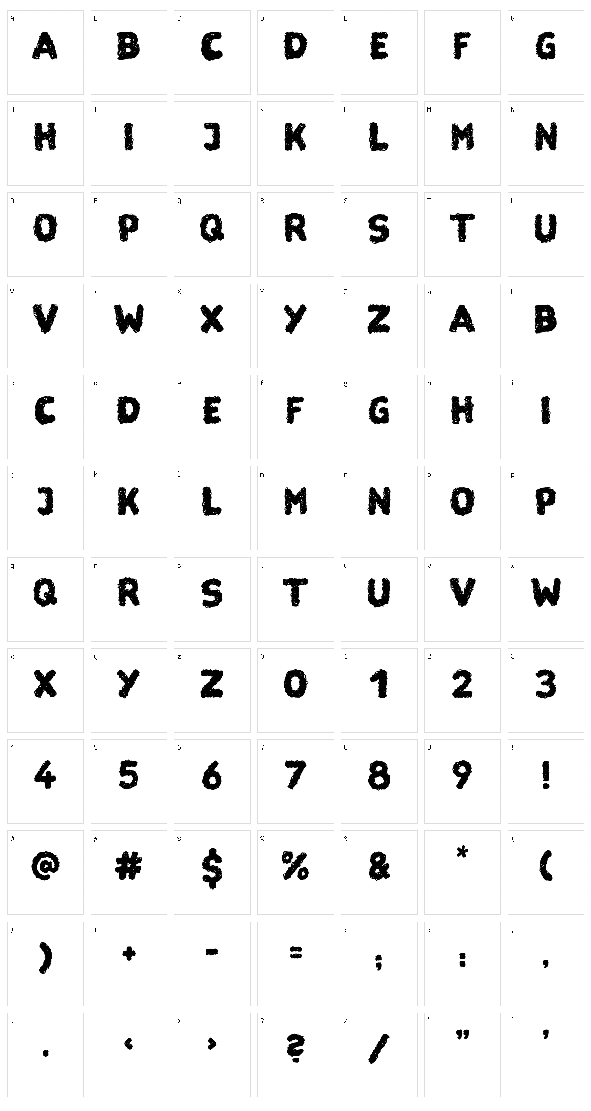 Wusel Character Set