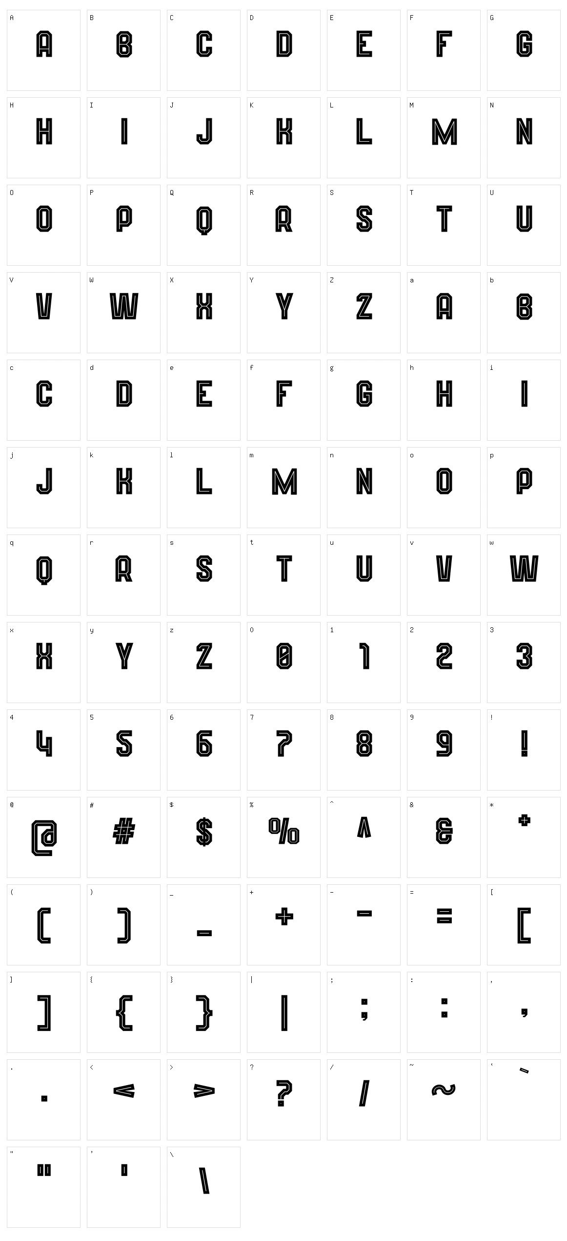 Wynford Character Set