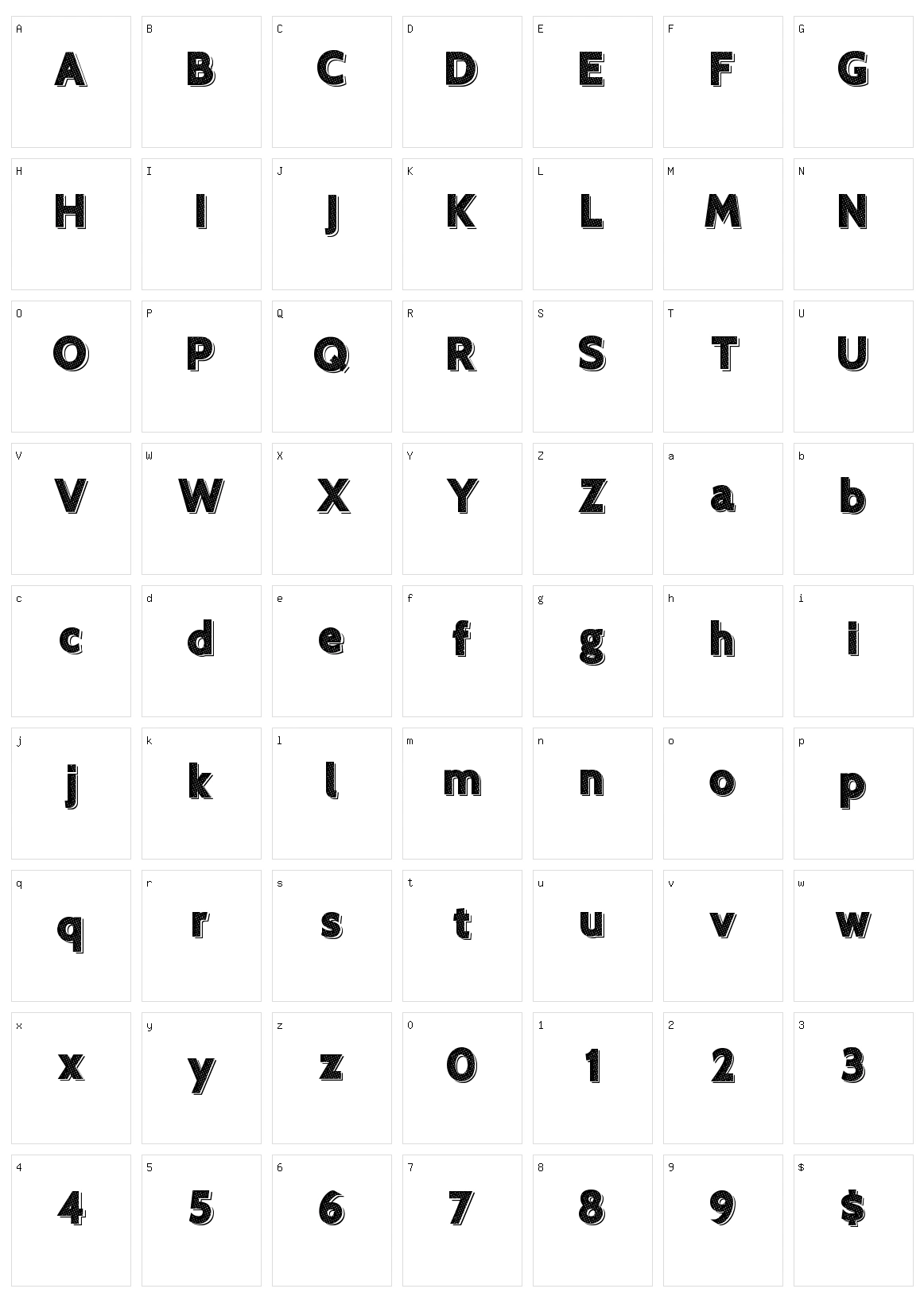 Xero Typique Character Set