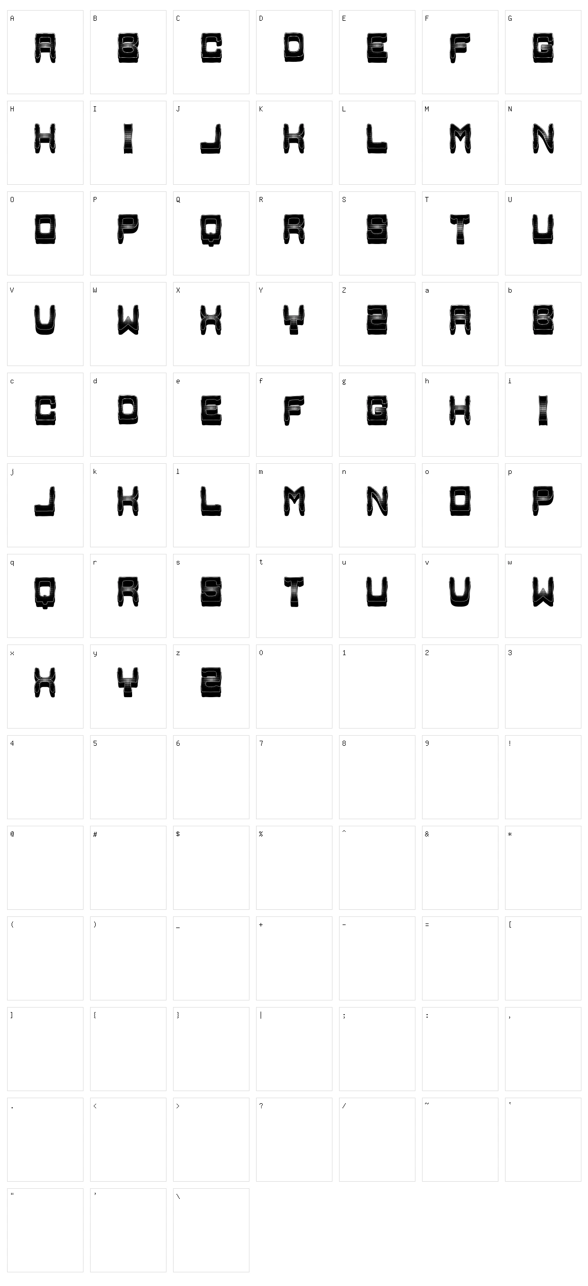 Yankee Character Set