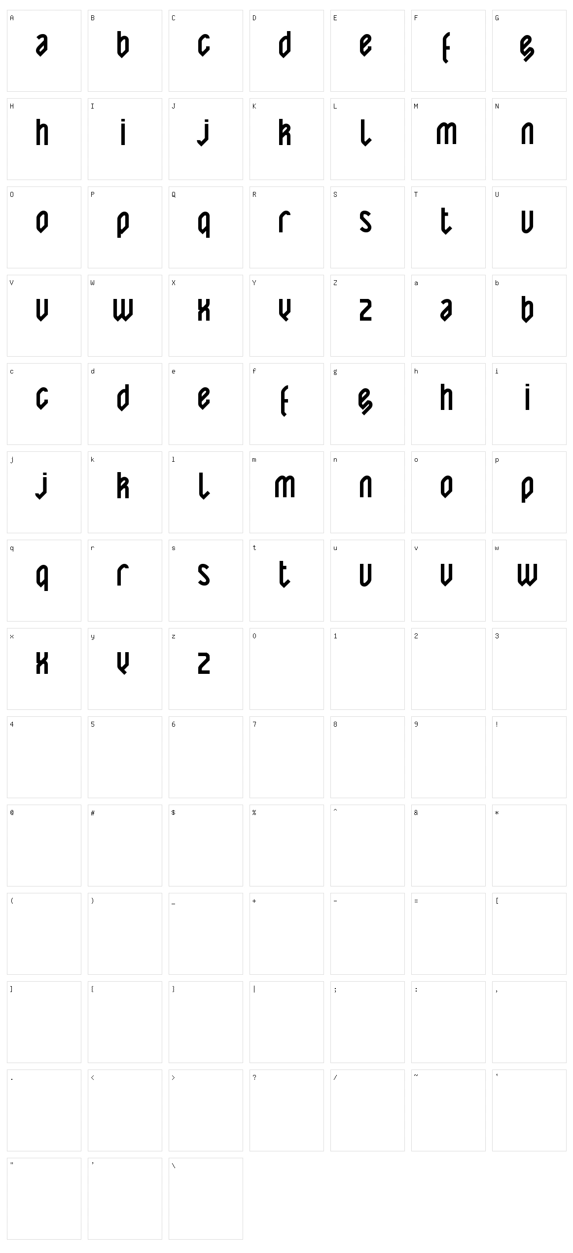 Yatis Black Character Set
