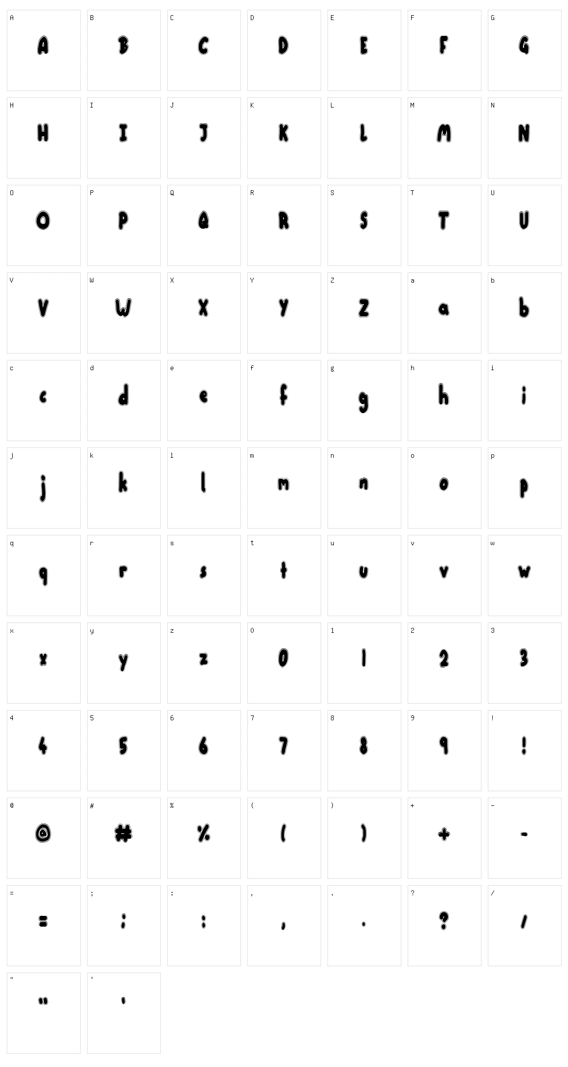 You And Me Character Set