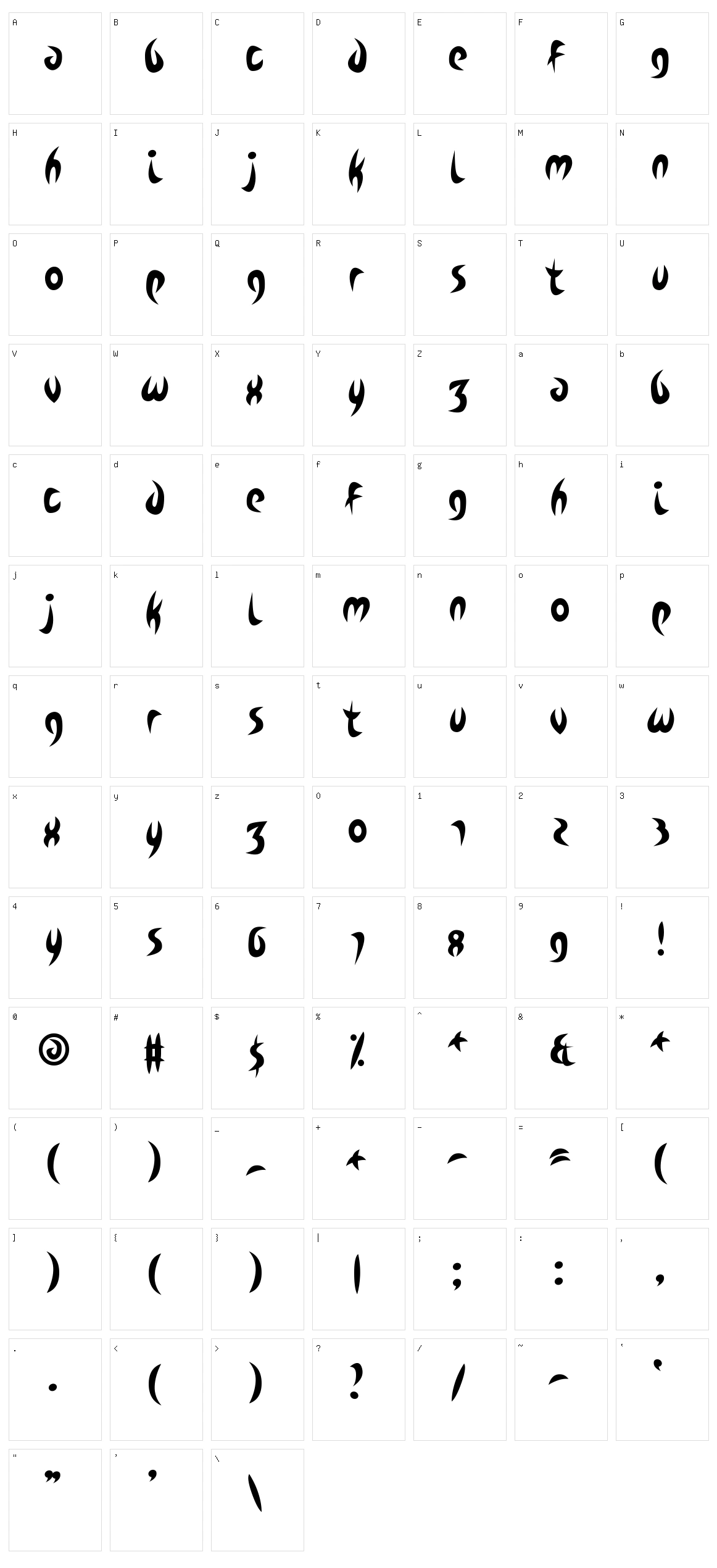 Zdyk Capricorn Character Set