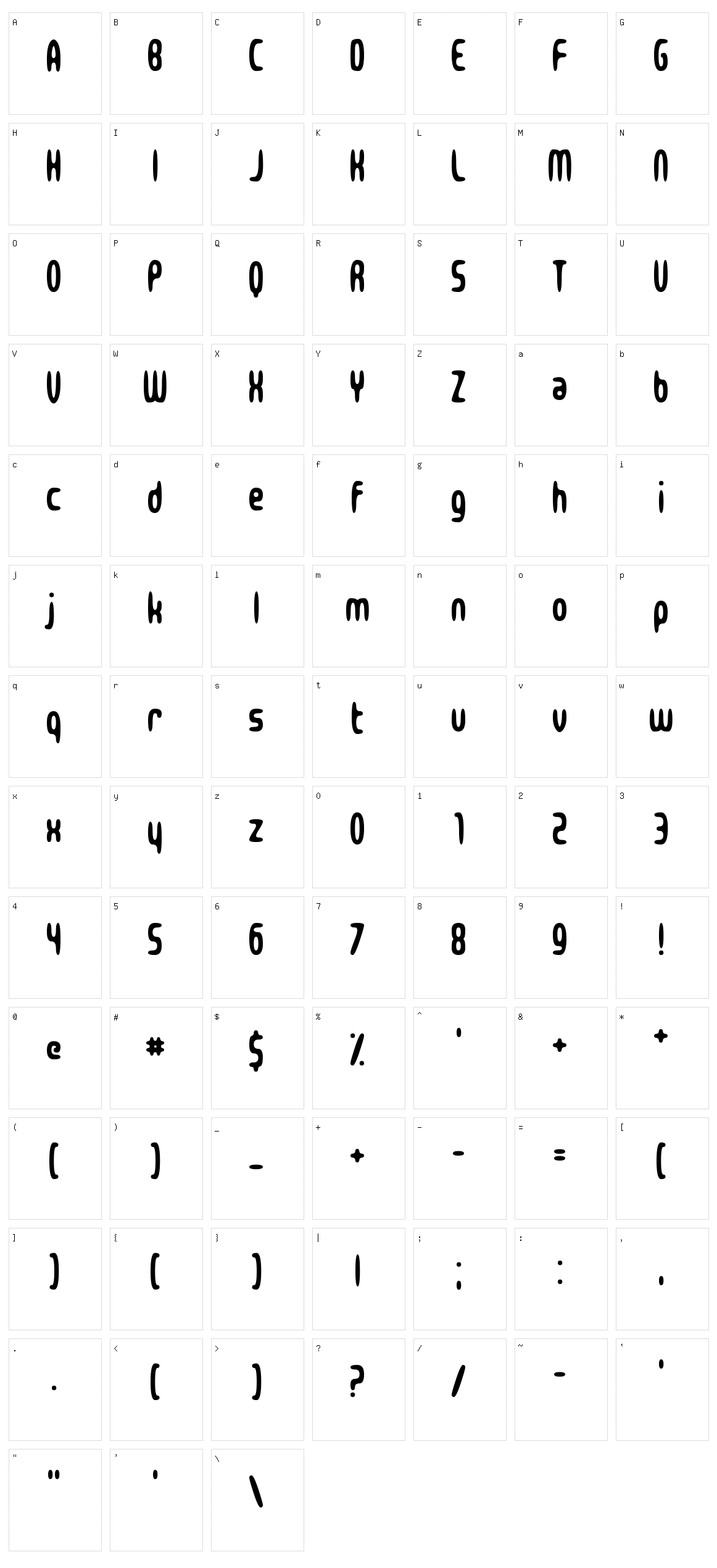 Zealousy Character Set