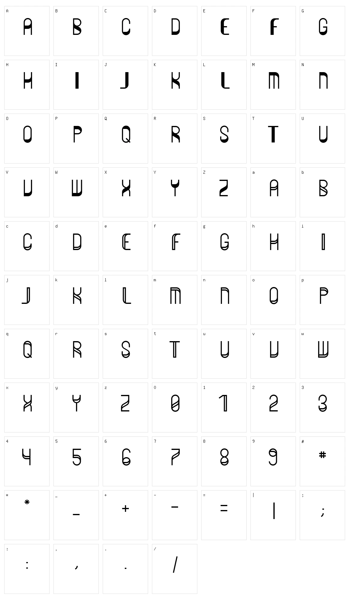 Zero Character Set