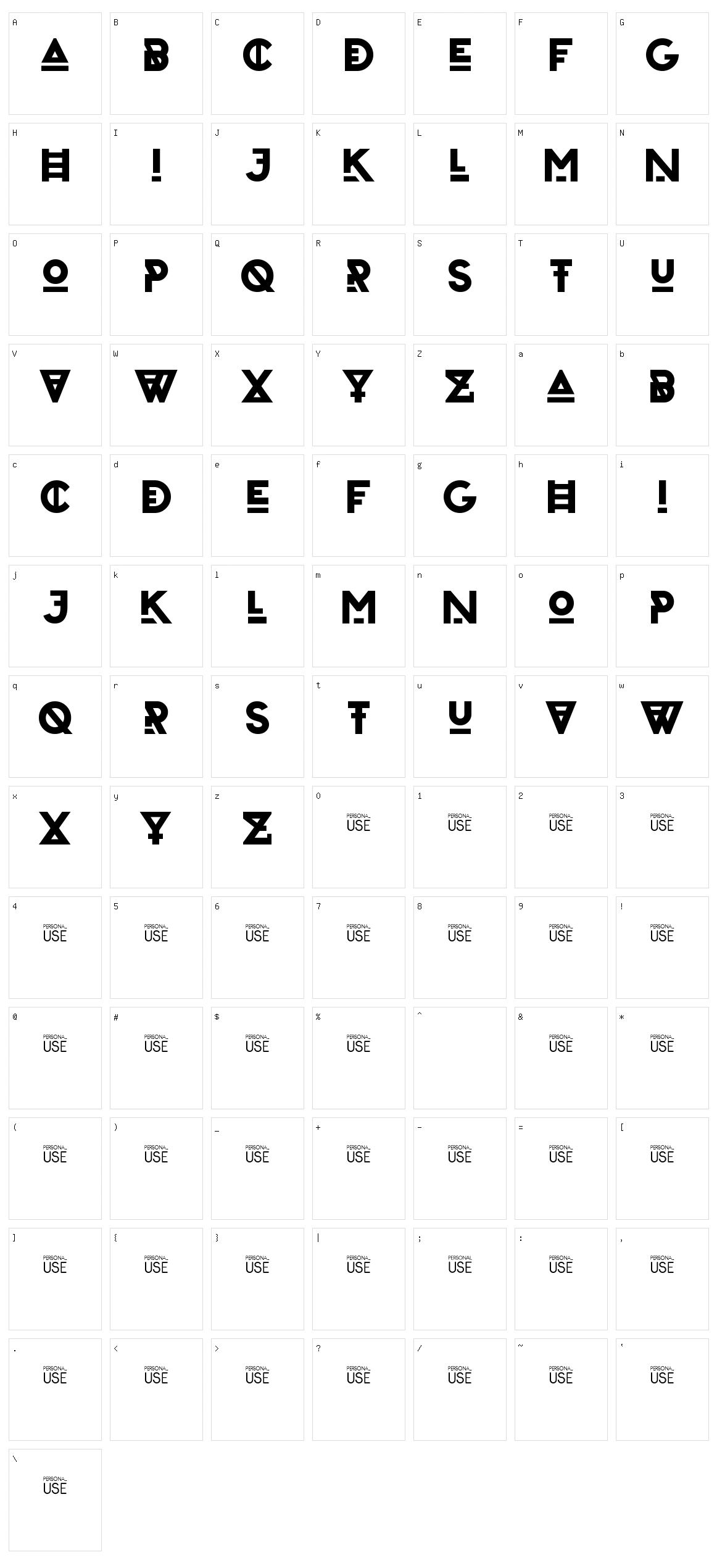 Zilap Urban Character Set