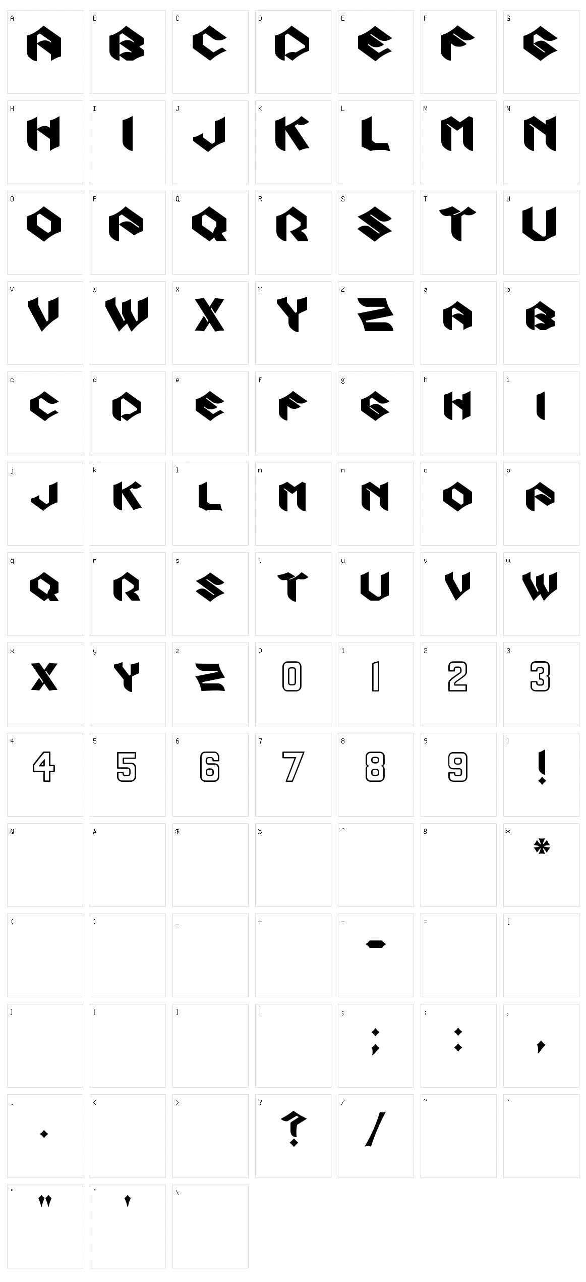 Zook Character Set