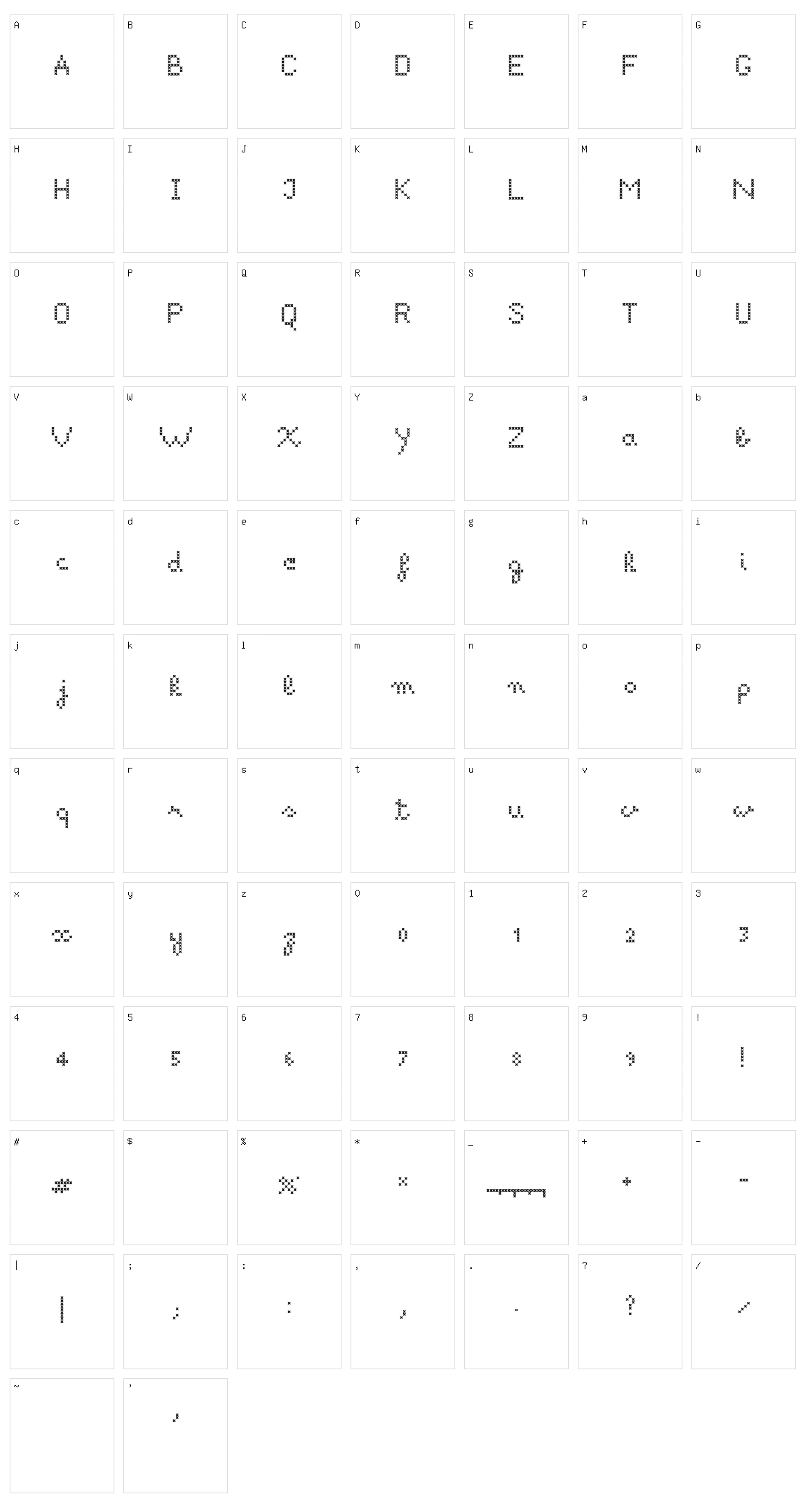 ACSF Adorable Character Set