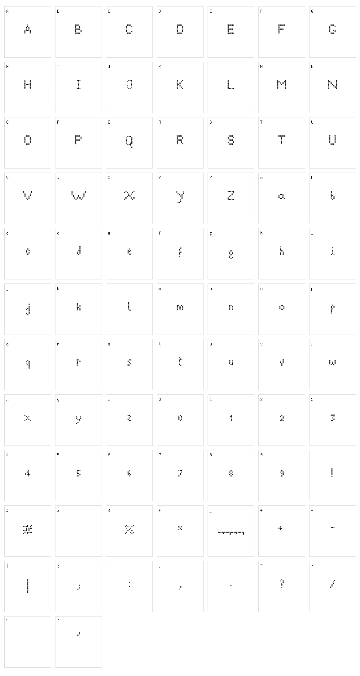 ACSF Chic Character Set