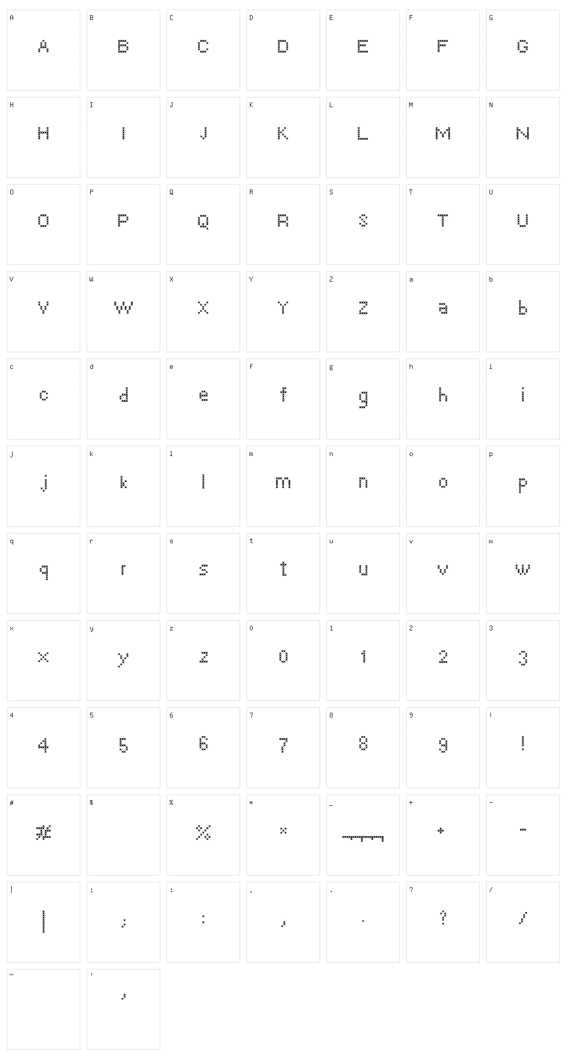 ACSF Festive Character Set