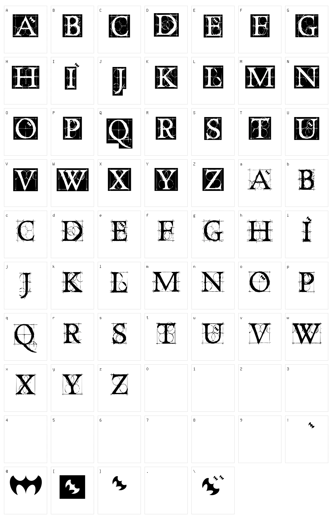 Dancing Vampyrish Character Set