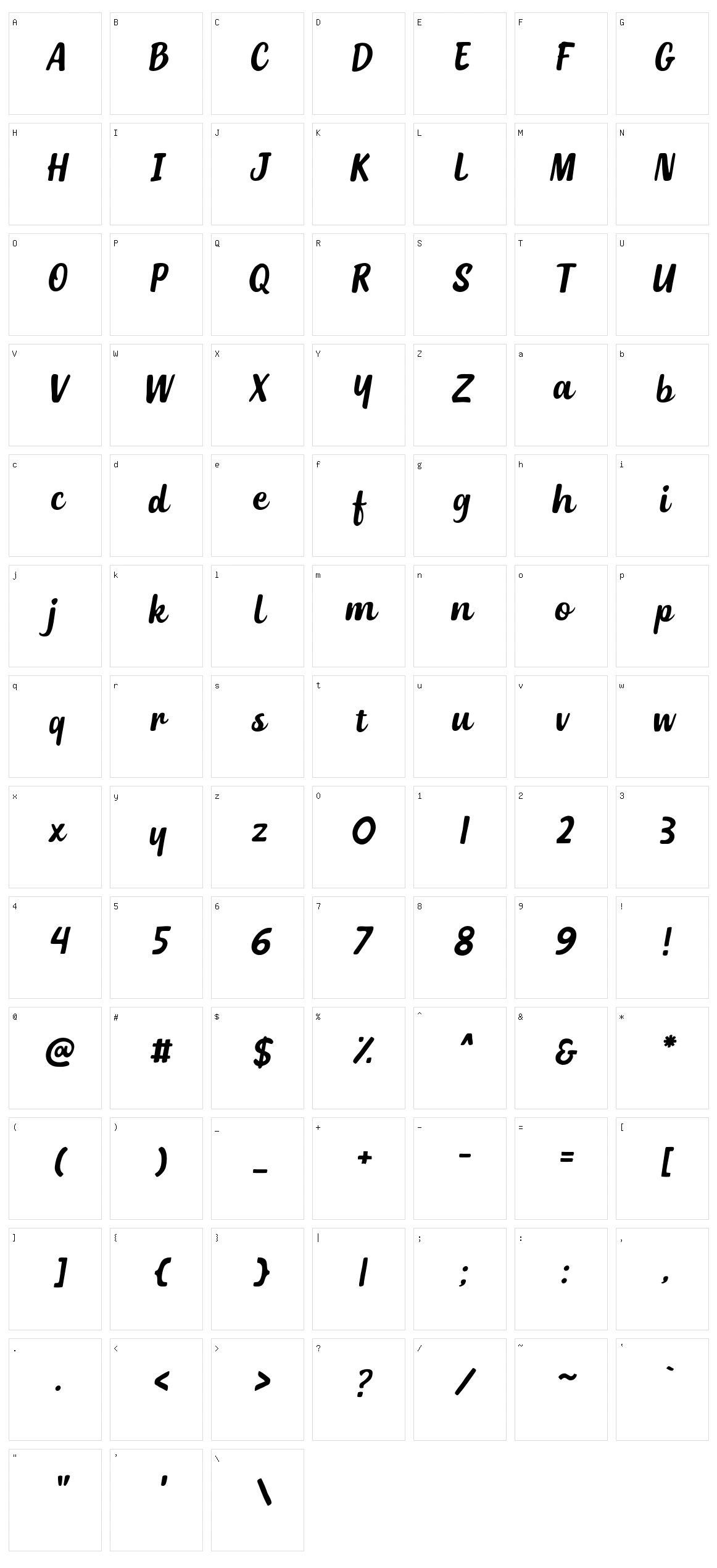 Dephion Character Set