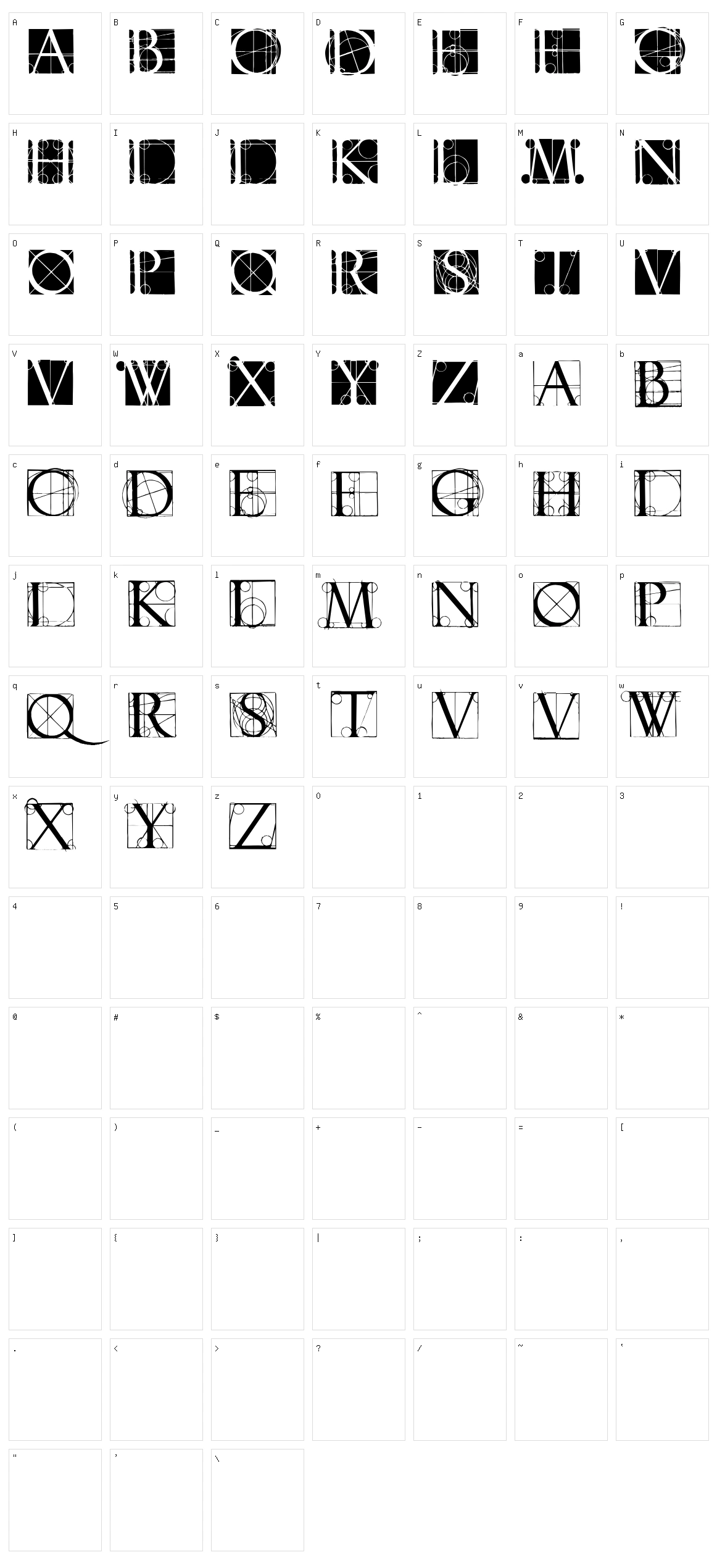 Neudoerffer Scribble Quality Character Set