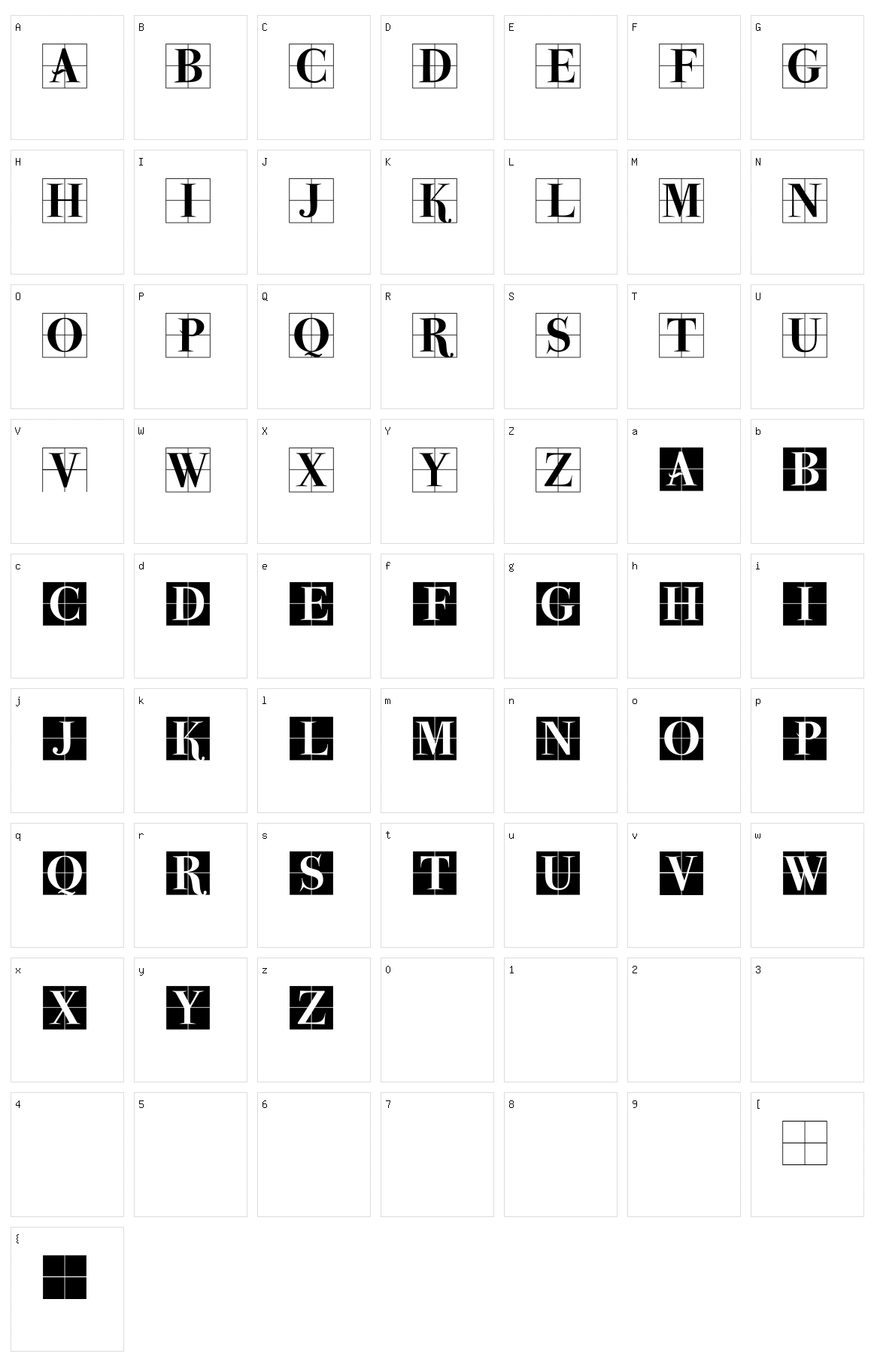 Parma Initialen MK Character Set