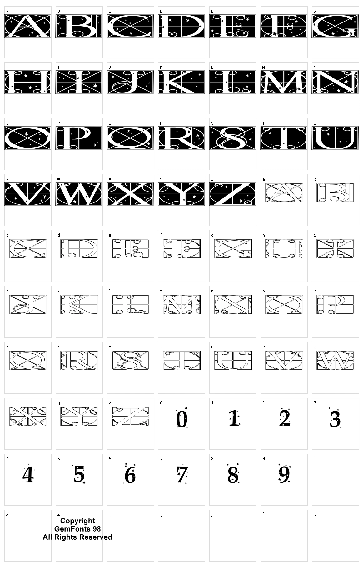 Time Pundits Character Set