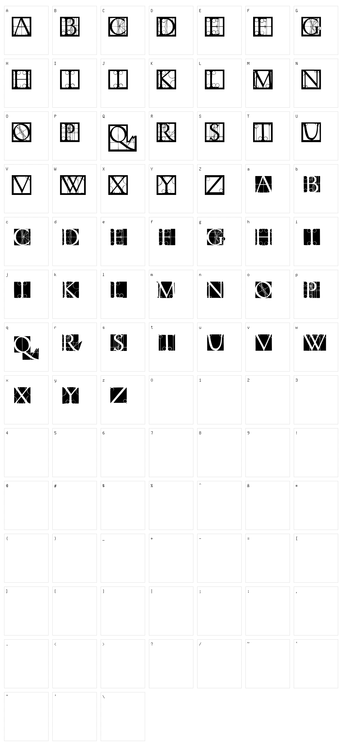Torniello Initials Character Set