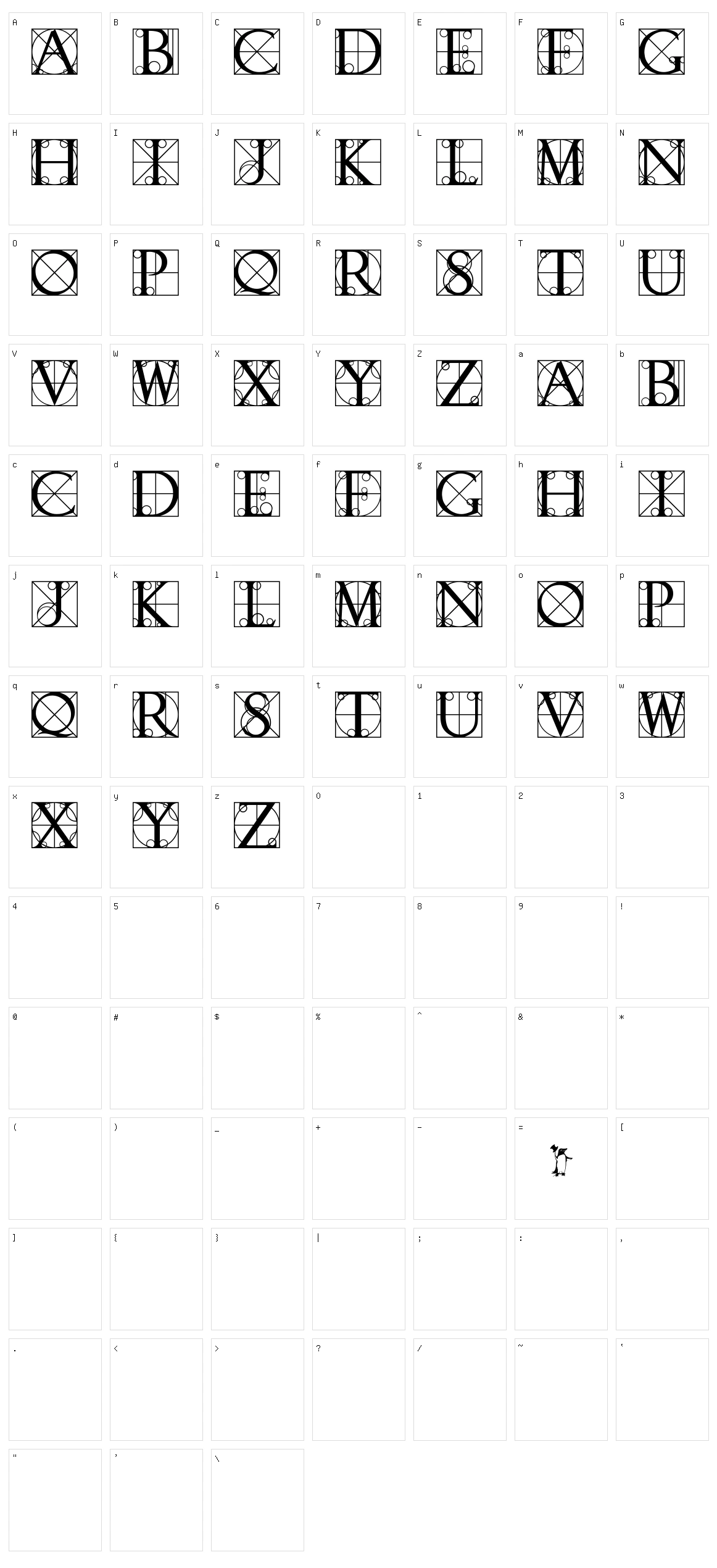 Walrod Character Set