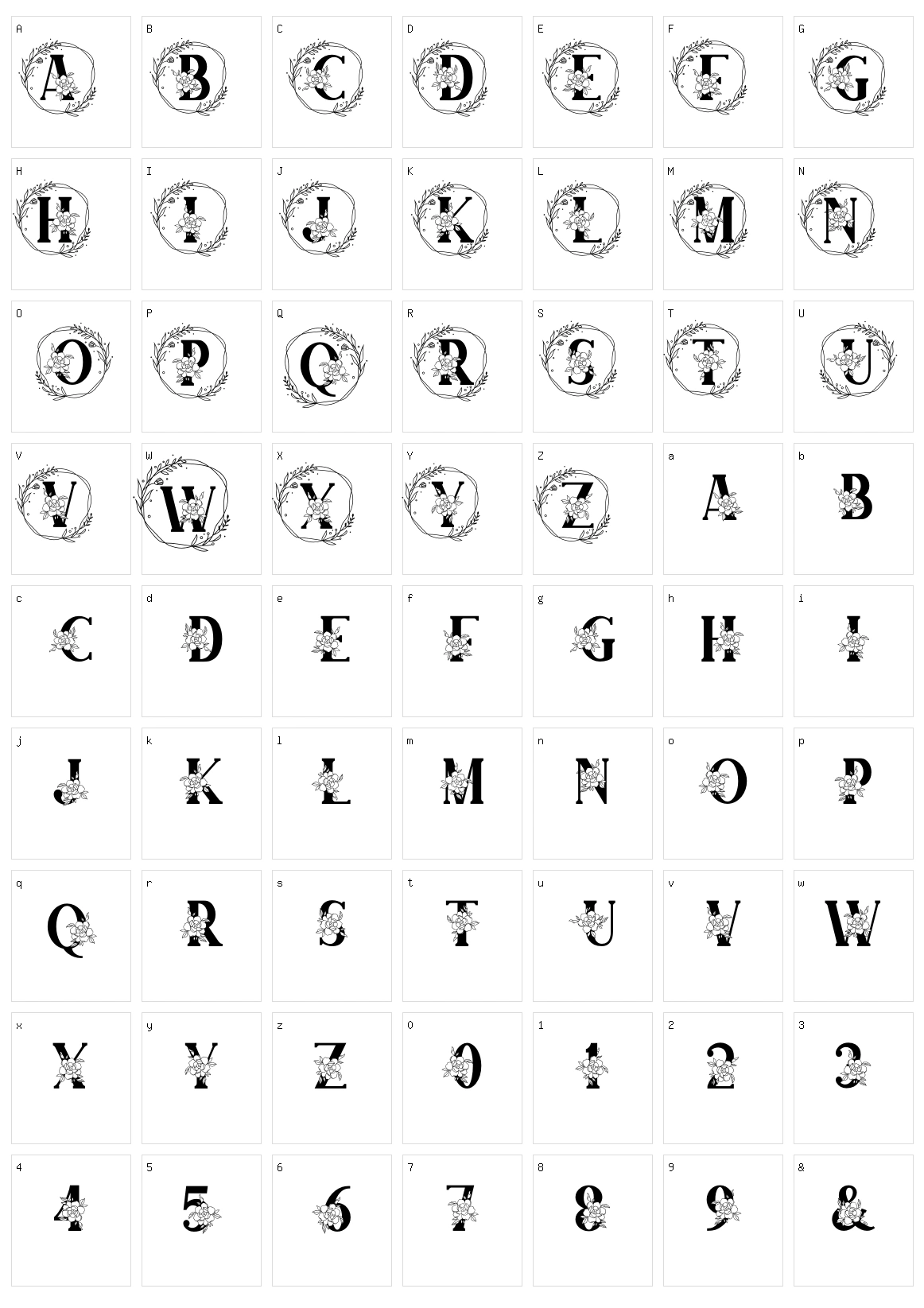 Adenium Monogram Character Set