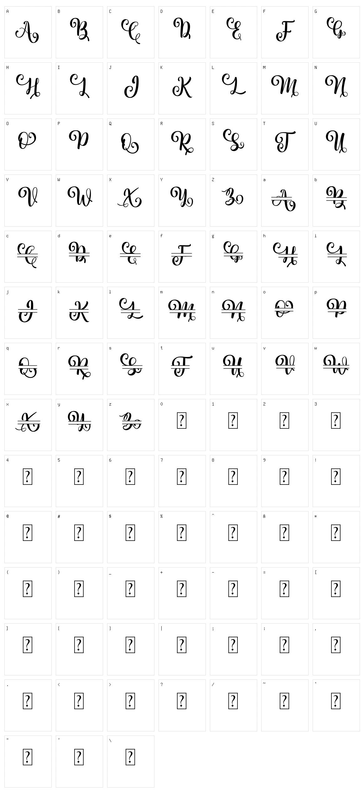 Albanian Olive Monogram Character Set
