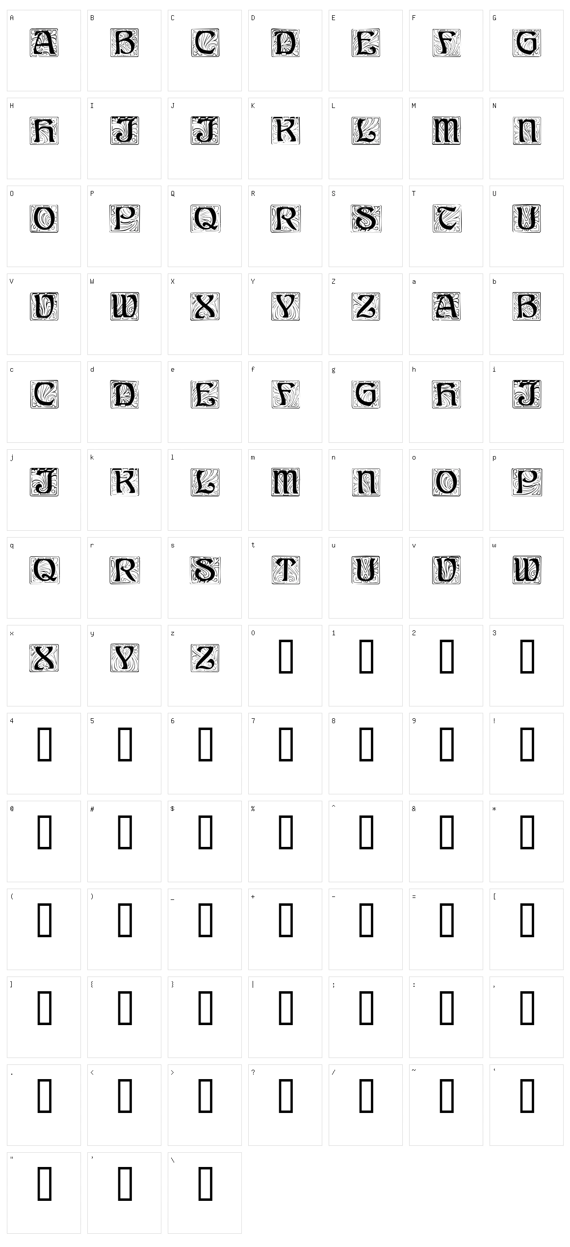 AnnStone Character Set