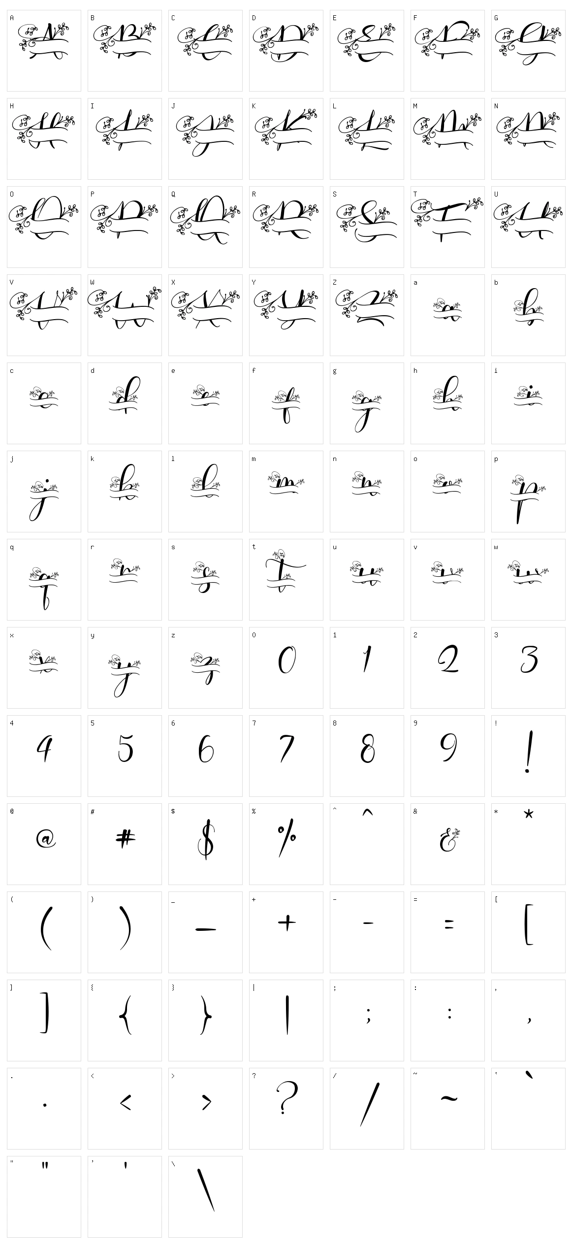 Aqille Monogram Character Set