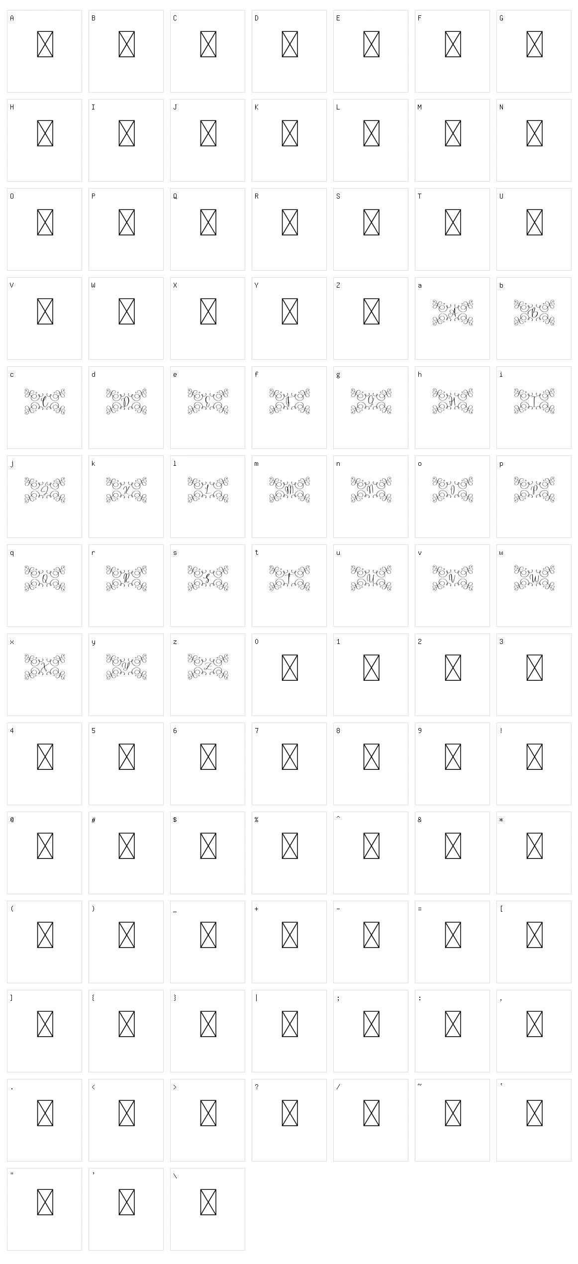 Authentic Monogram Character Set