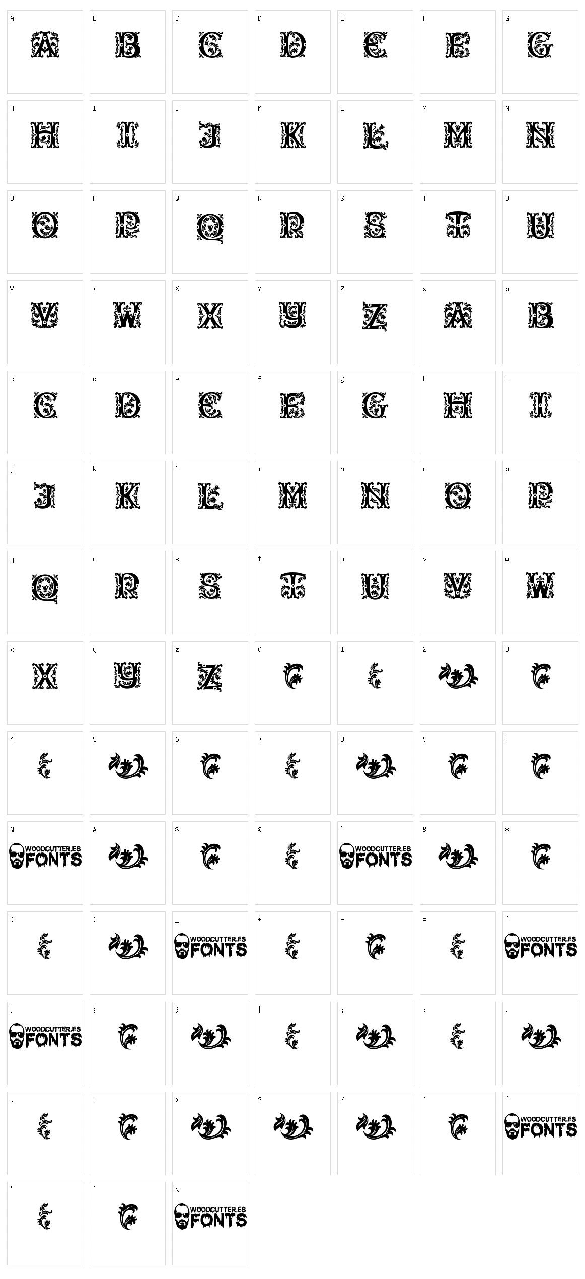 Beauty Initials Character Set