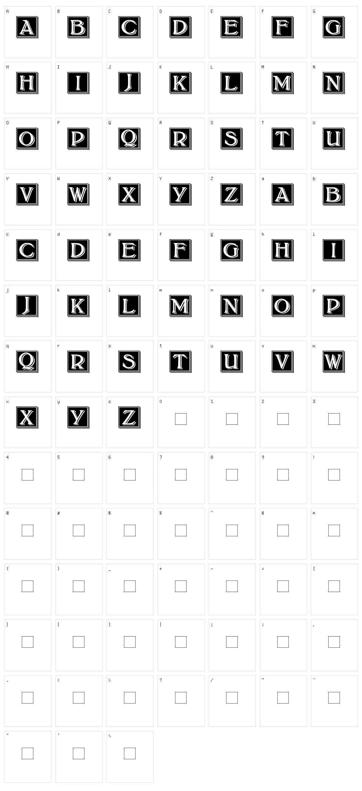 Bolton Drop Caps Character Set