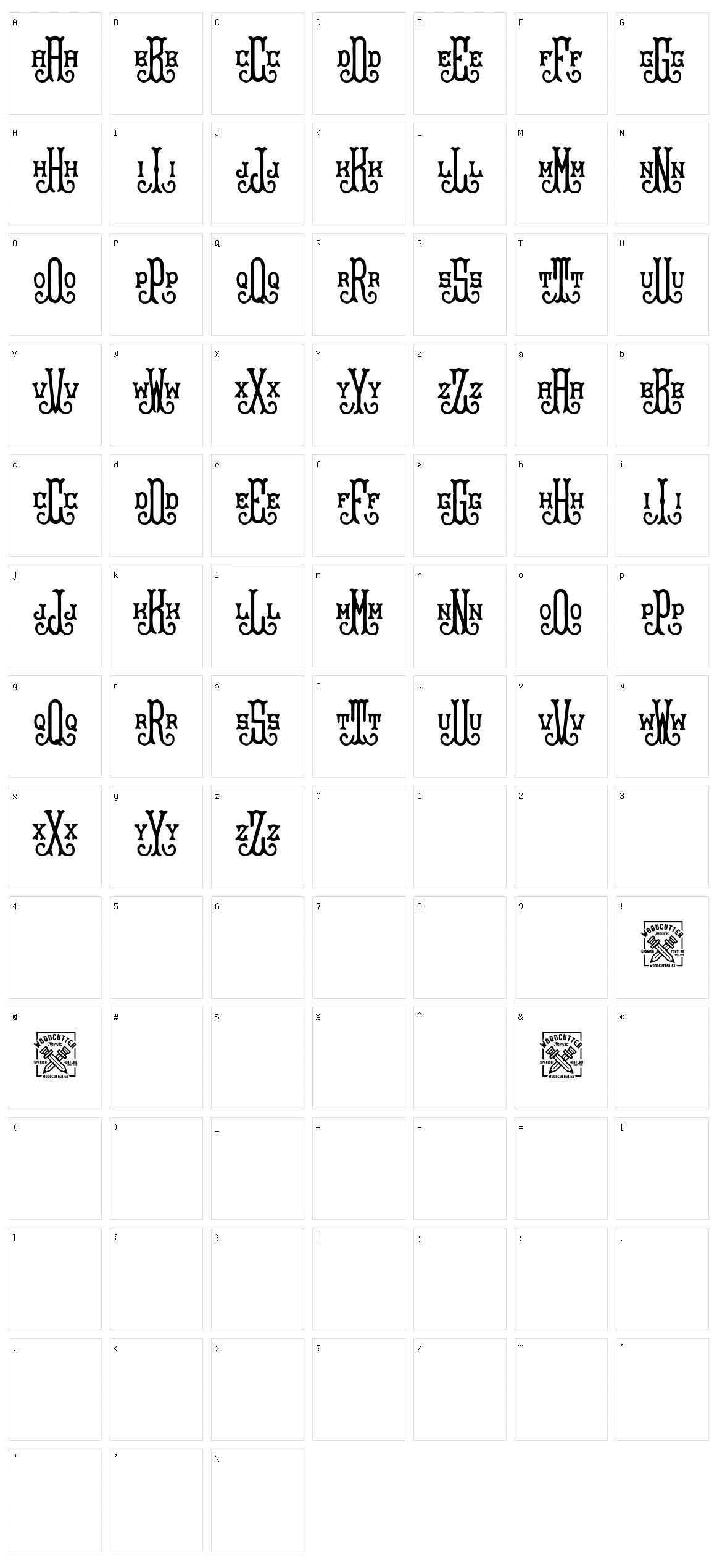 BraveGrams Character Set