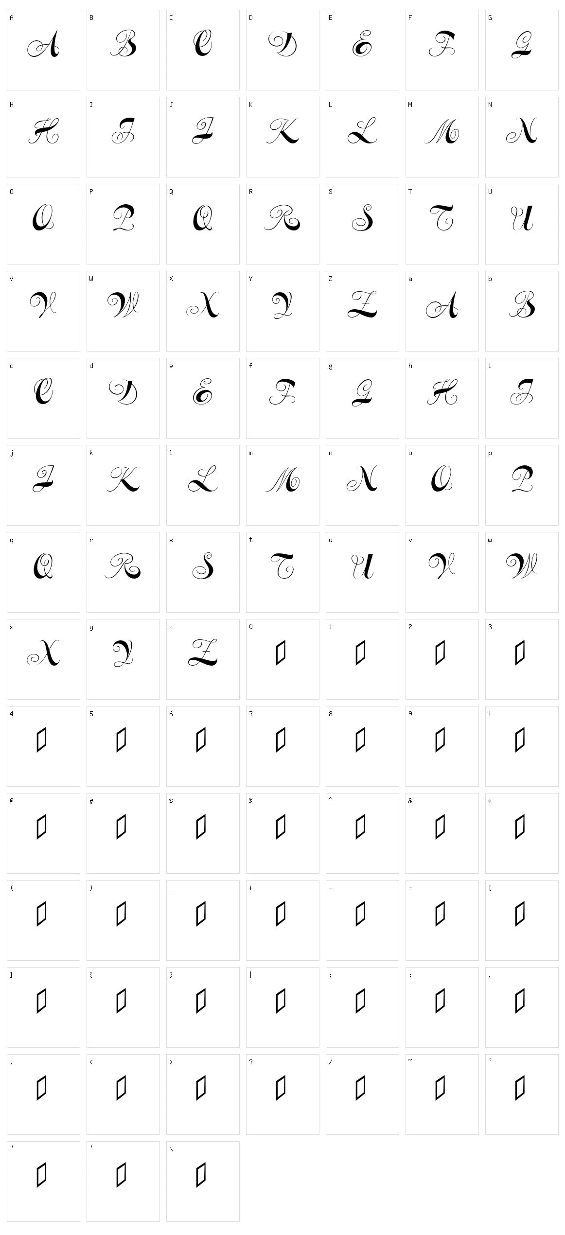 Constanze Initials Character Set