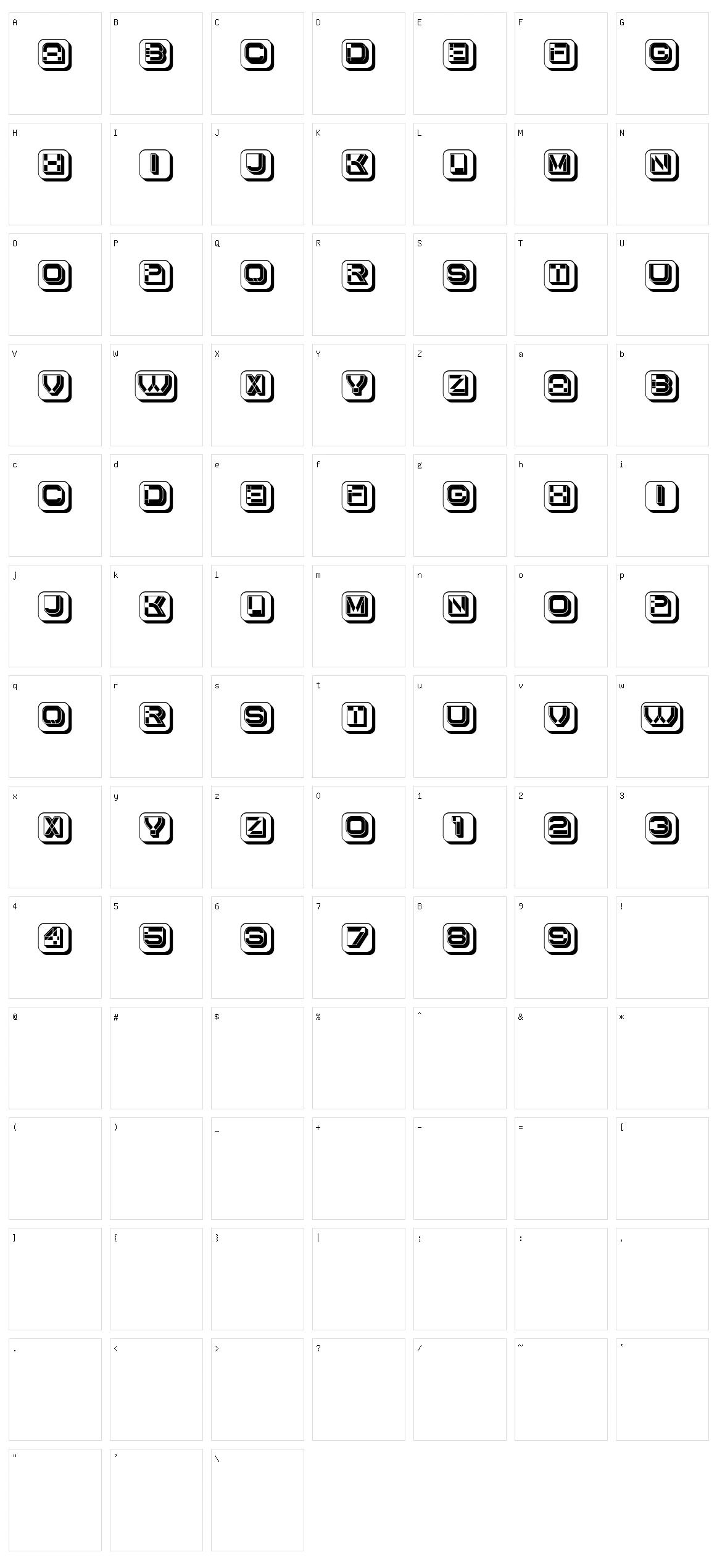 Cultus Capitals Character Set